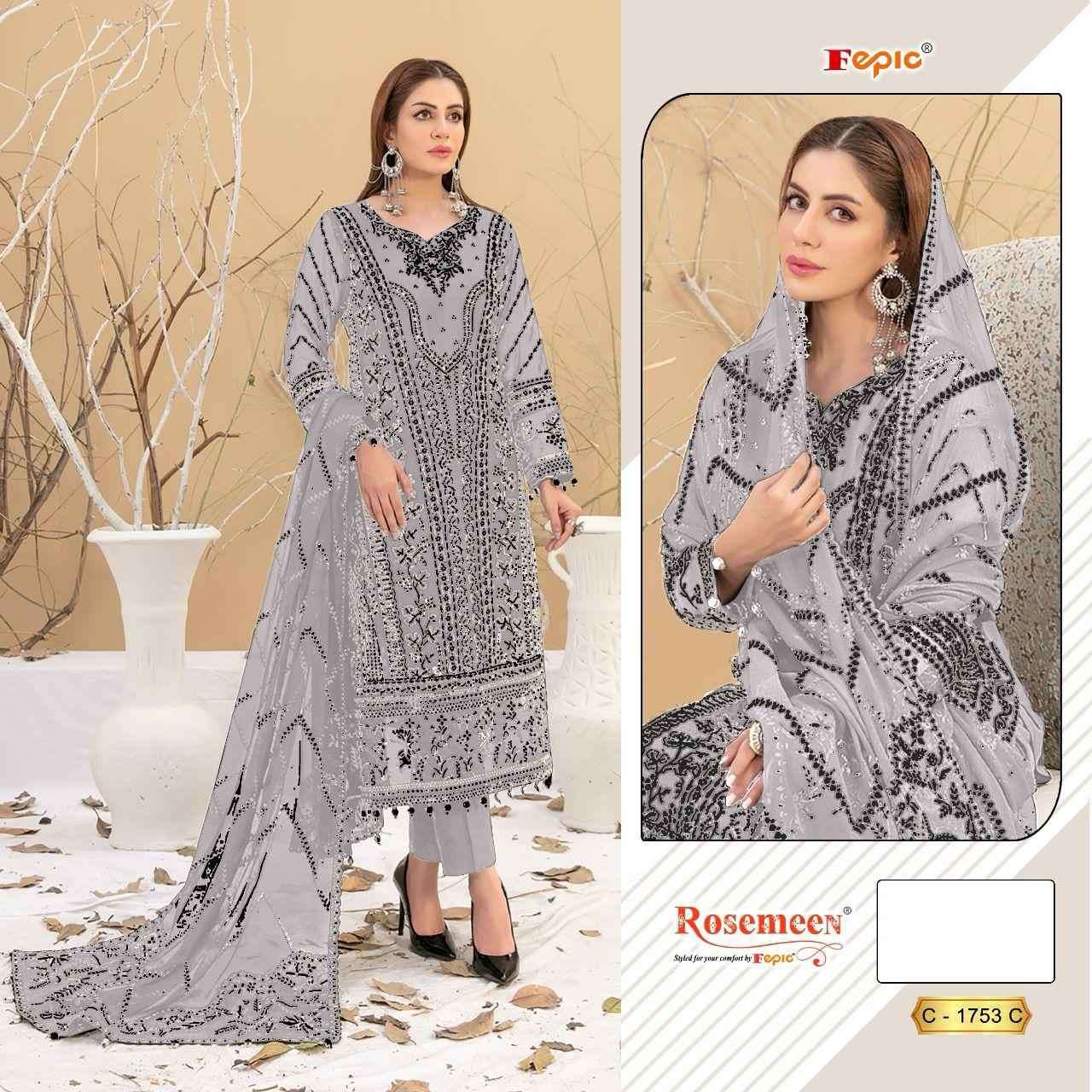 Fepic C 1753 Colors Heavy Embroidered Pakistani Dress Wedding Collection view 3