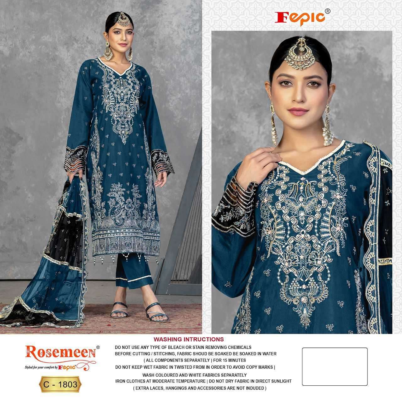 Fepic C 1803 Colors Wedding Wear Pakistani Dress Catalog Exporters view 7