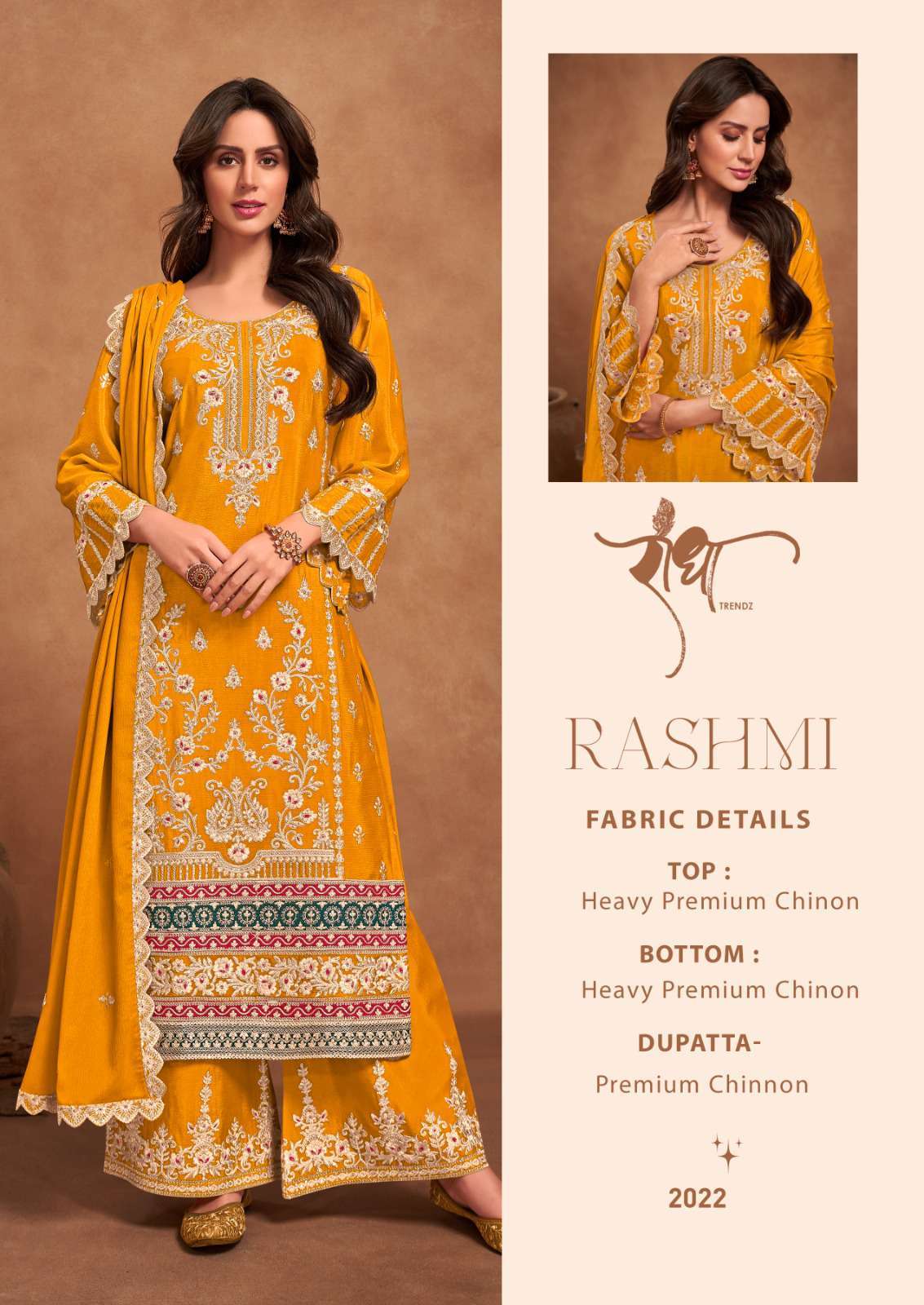 Radha Trendz Rashmi Designer Straight Palazzo Dress Readymade Collection view 5