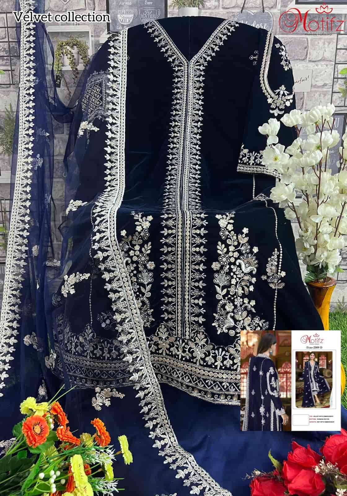 Motifz 2009 Colors Pakistani Festive Wear Style Designer Winter Wear Suit Exporters view 5
