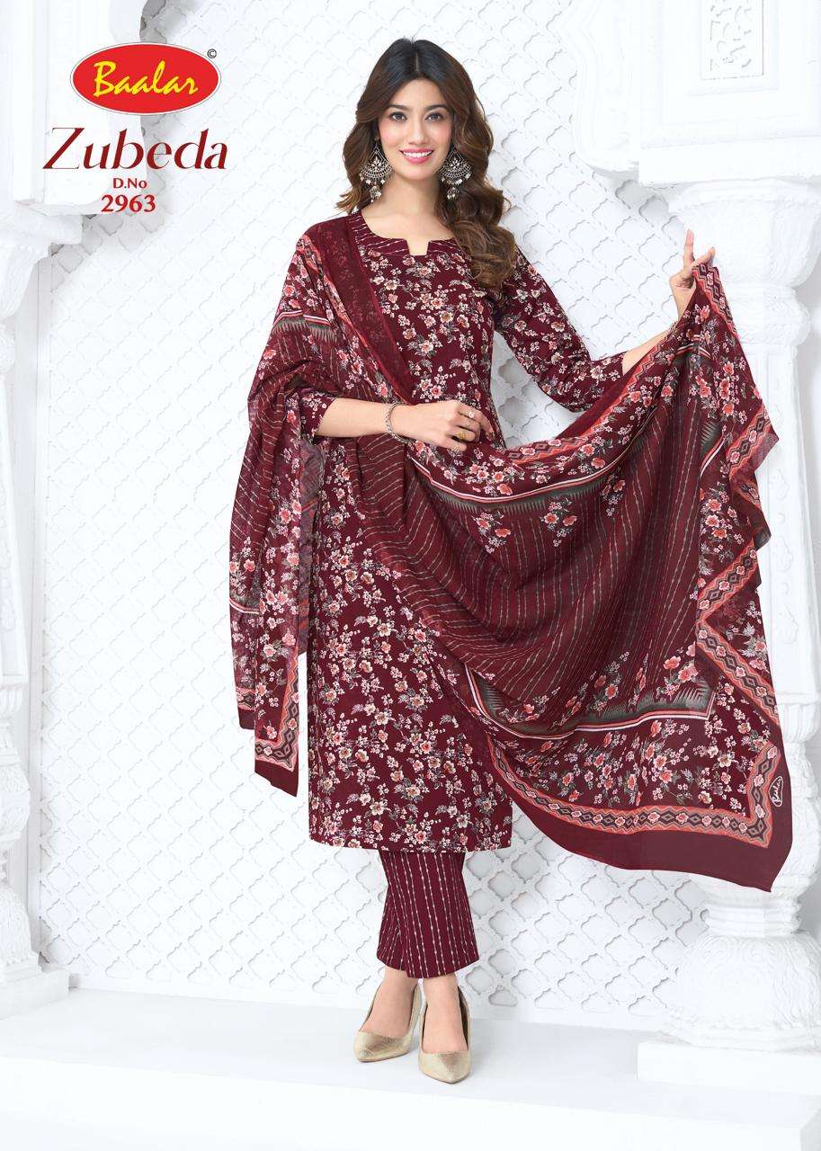 Baalar Zubeda Vol 29 Pure Cotton Unstitch Suit Catalog view 5