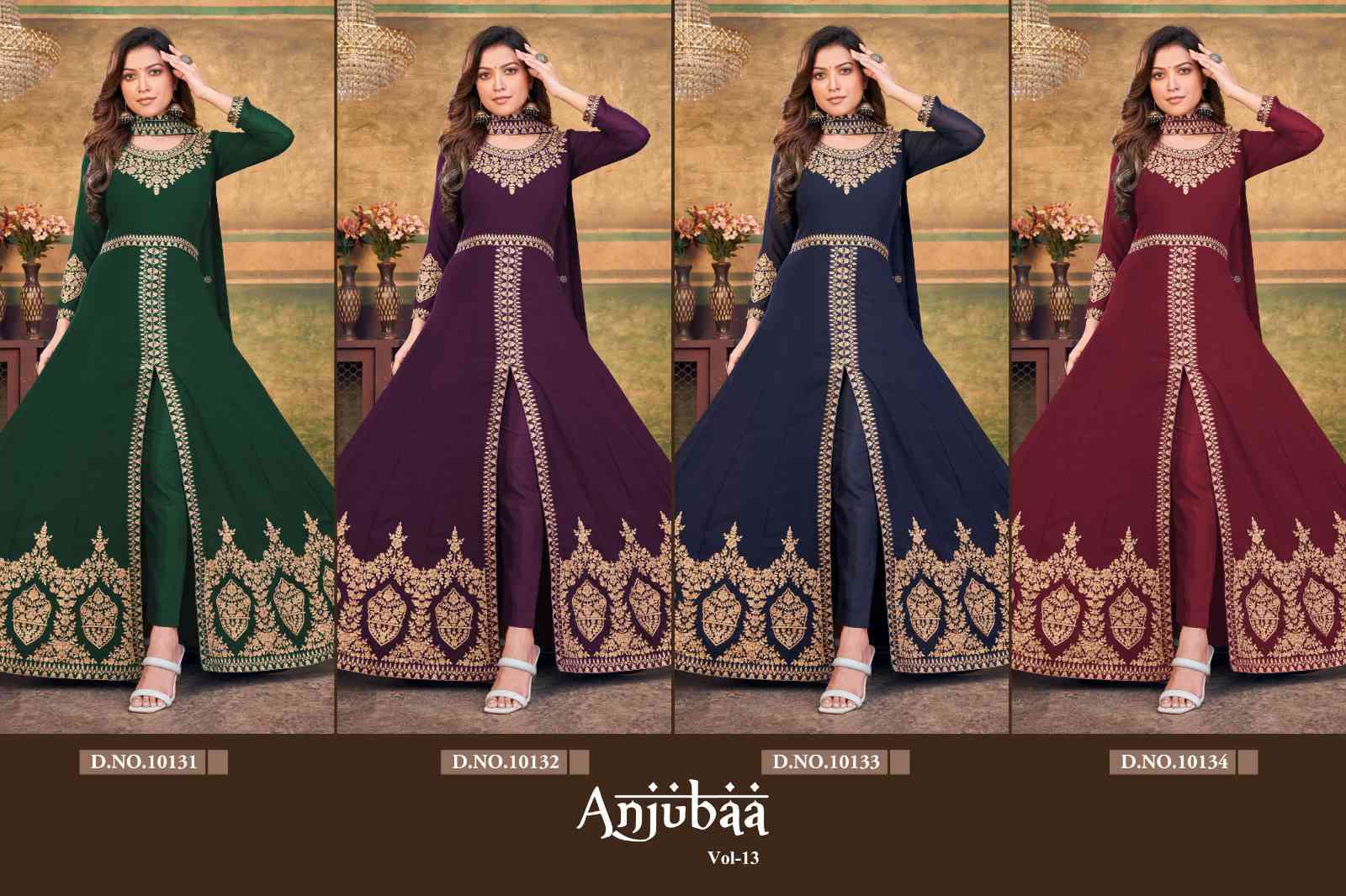 Anjubaa Vol 13 Designer Front Cut Party Wear Dress view 14