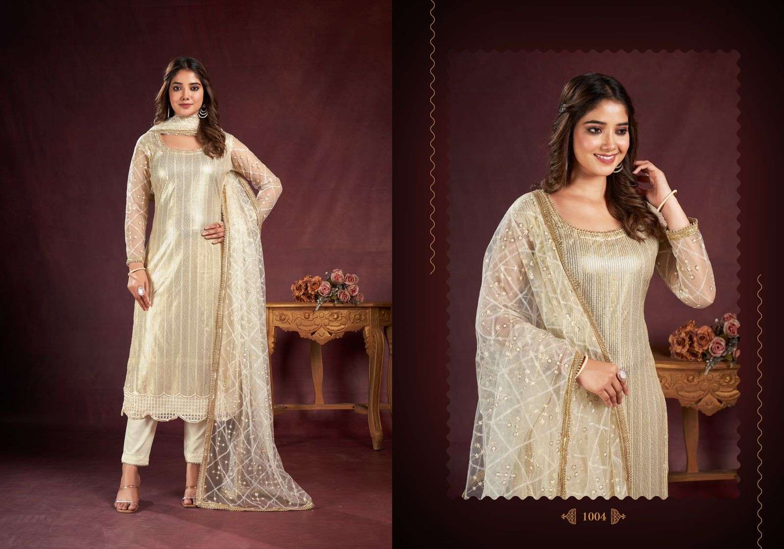 Narayani Fashion Afiyah 1001 To 1005 Designer Net Wedding Wear Dress New Designs view 6