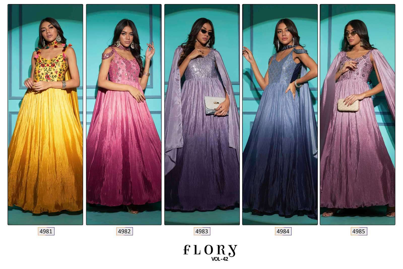 Shubhkala Flory Vol 42 Designer Weeding Wear Gown New Collection view 17