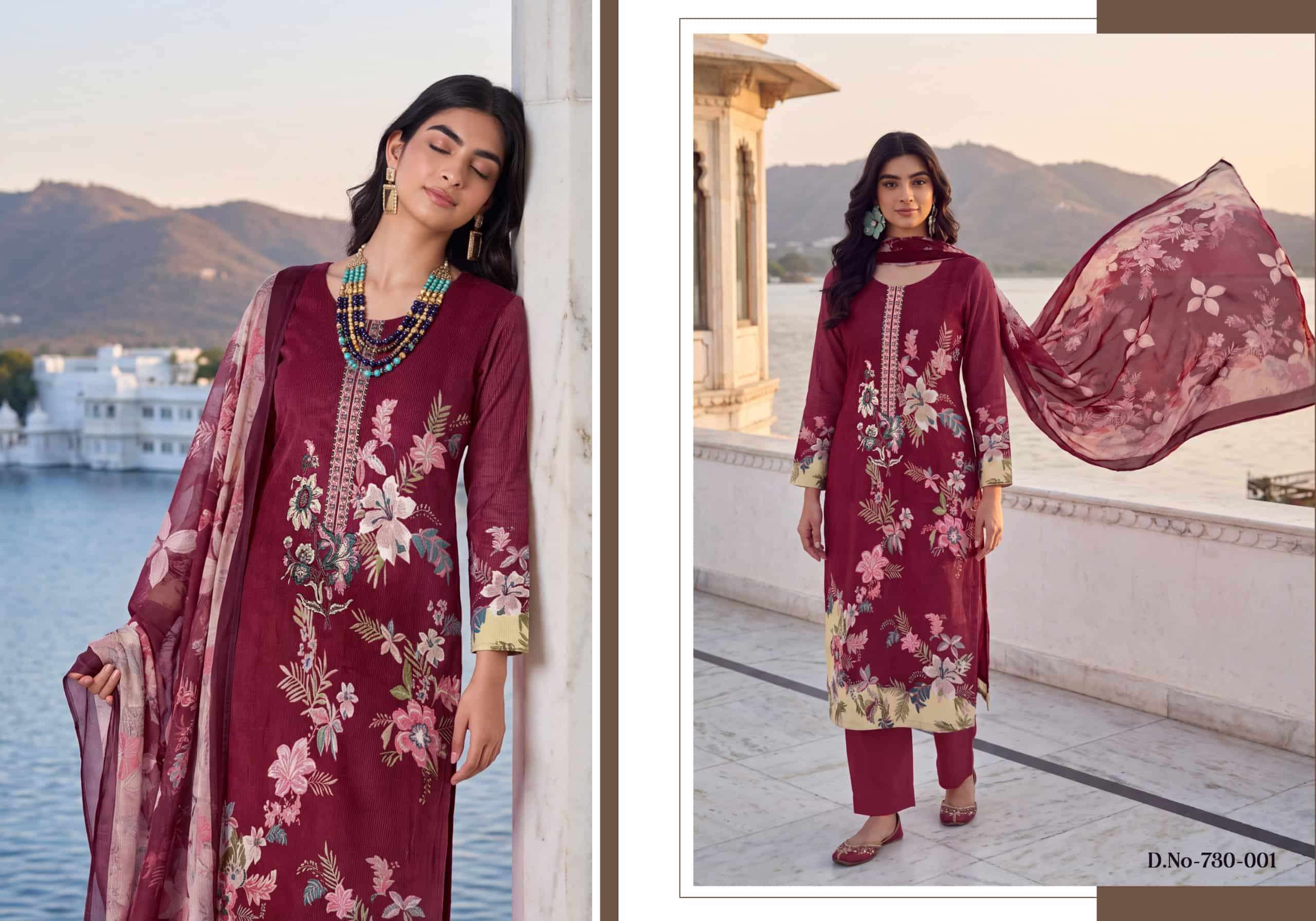 Zulfat Faiza Pure Jam Cotton Dress Catalog view 6