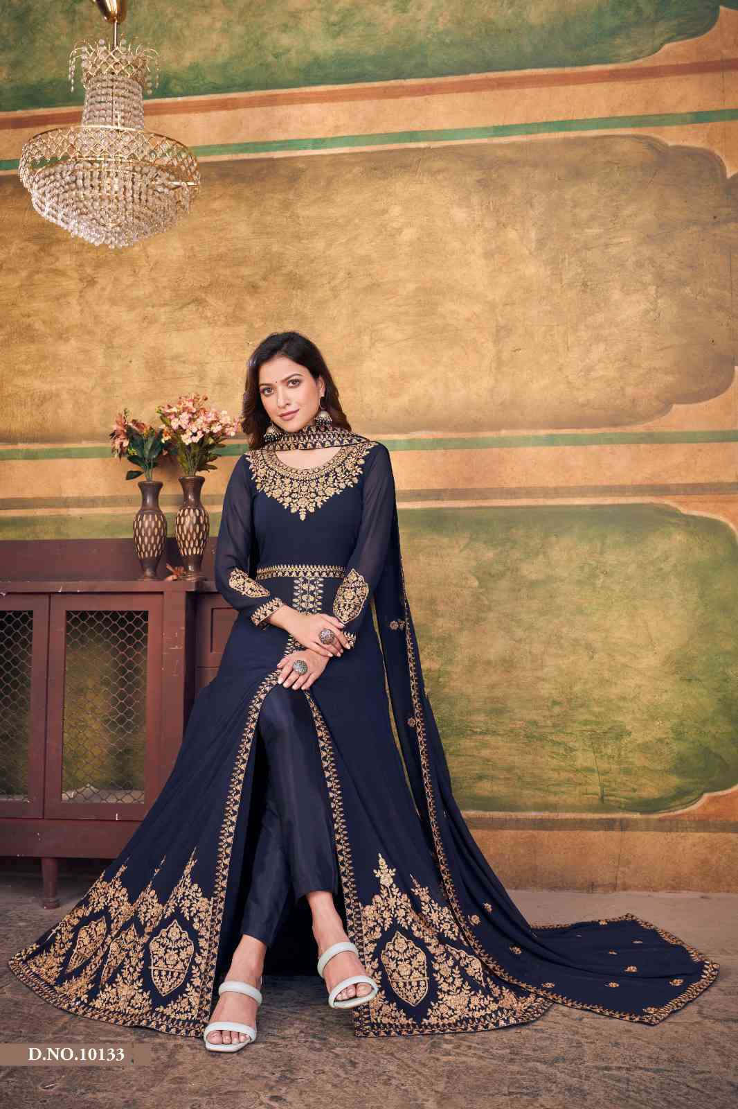 Anjubaa Vol 13 Designer Front Cut Party Wear Dress view 11