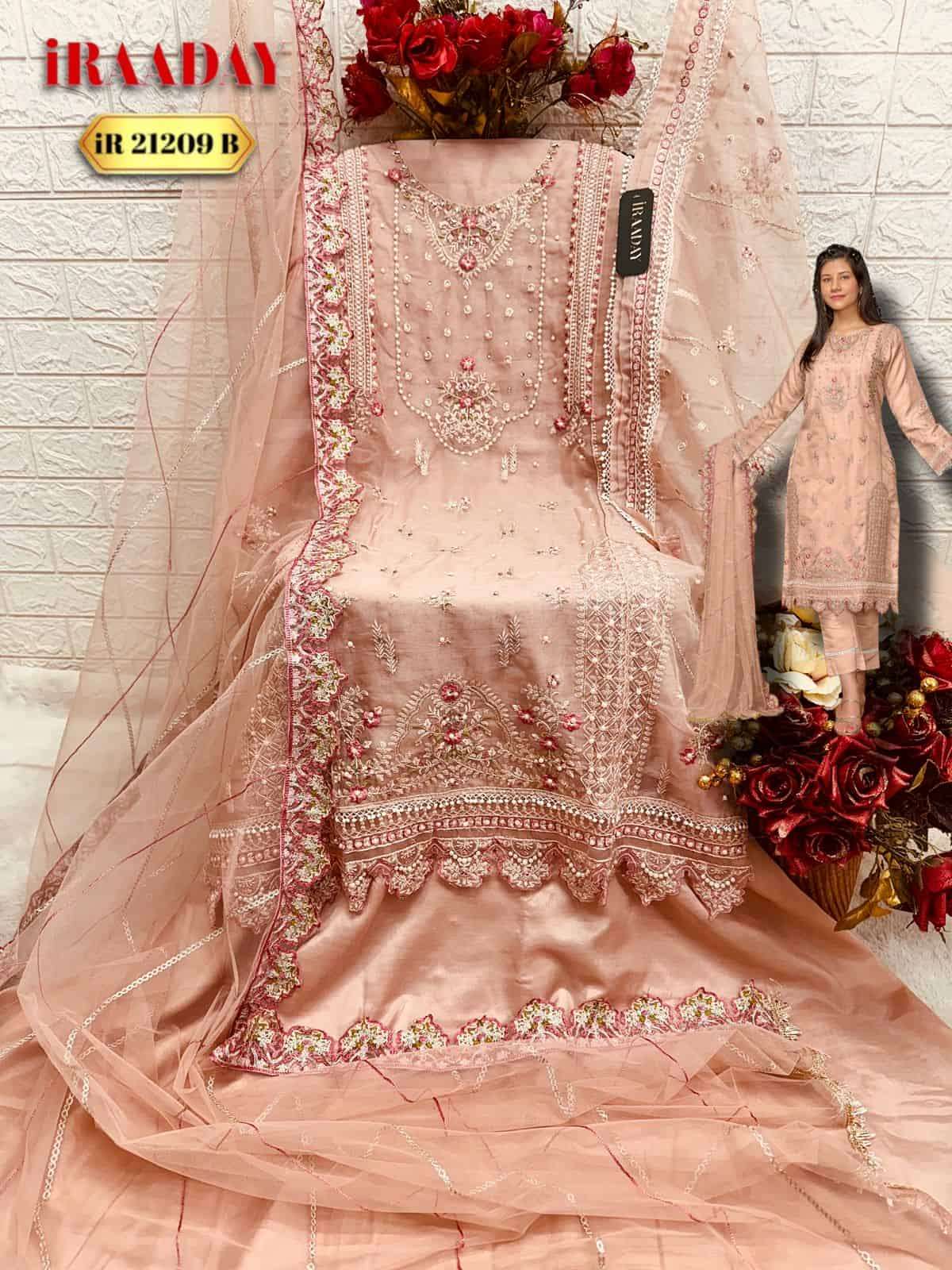 Fepic IR 21209 B Embroidered Designer Organza Pakistani Suit Collection view 2