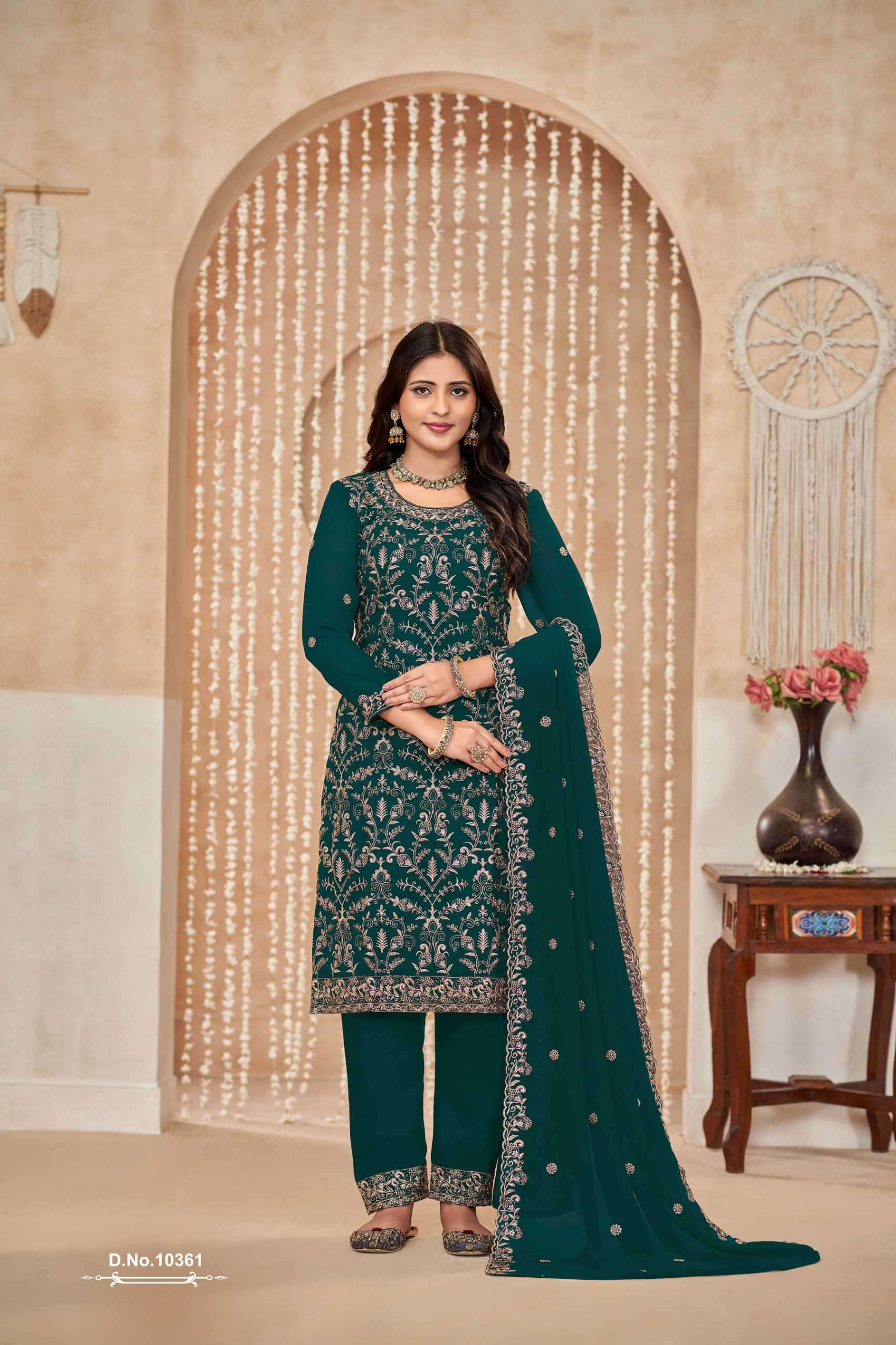 Anjubaa Vol 36 10361 To 10365 Designer Work Georgette Suit view 12