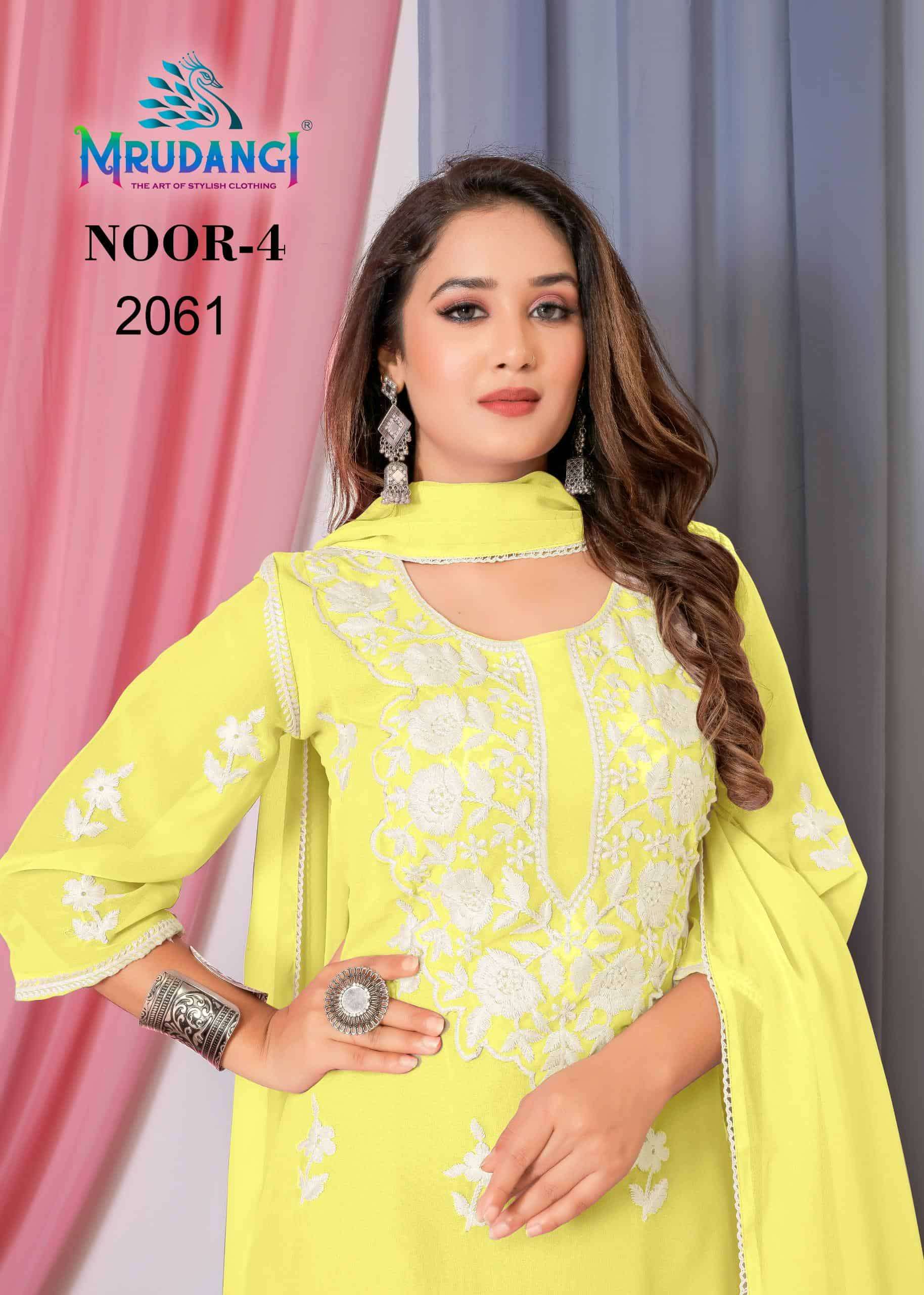 Mrudangi Noor Vol 4 Fancy Embroidered Designer Suits Wholesalers view 12