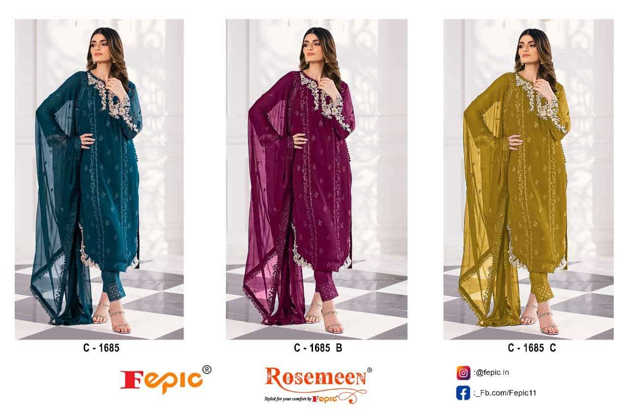 Fepic C 1685 Colors Fancy Designer Style Pakistani Salwar Suit Online view 4