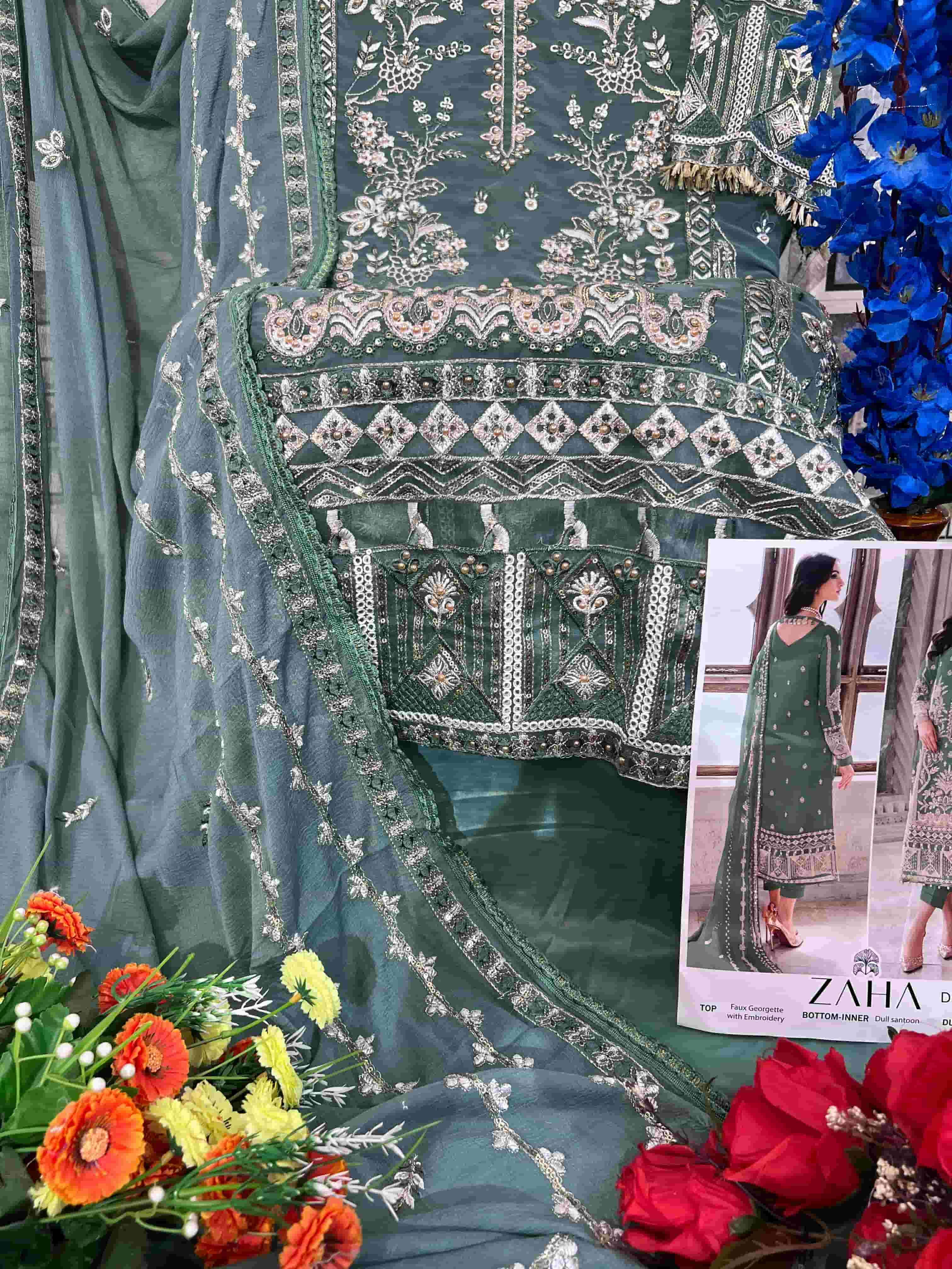 Zaha Gullal Vol 2 Hits Colors Pakistani Style Heavy Designer Salwar Suit Wholesalers view 5