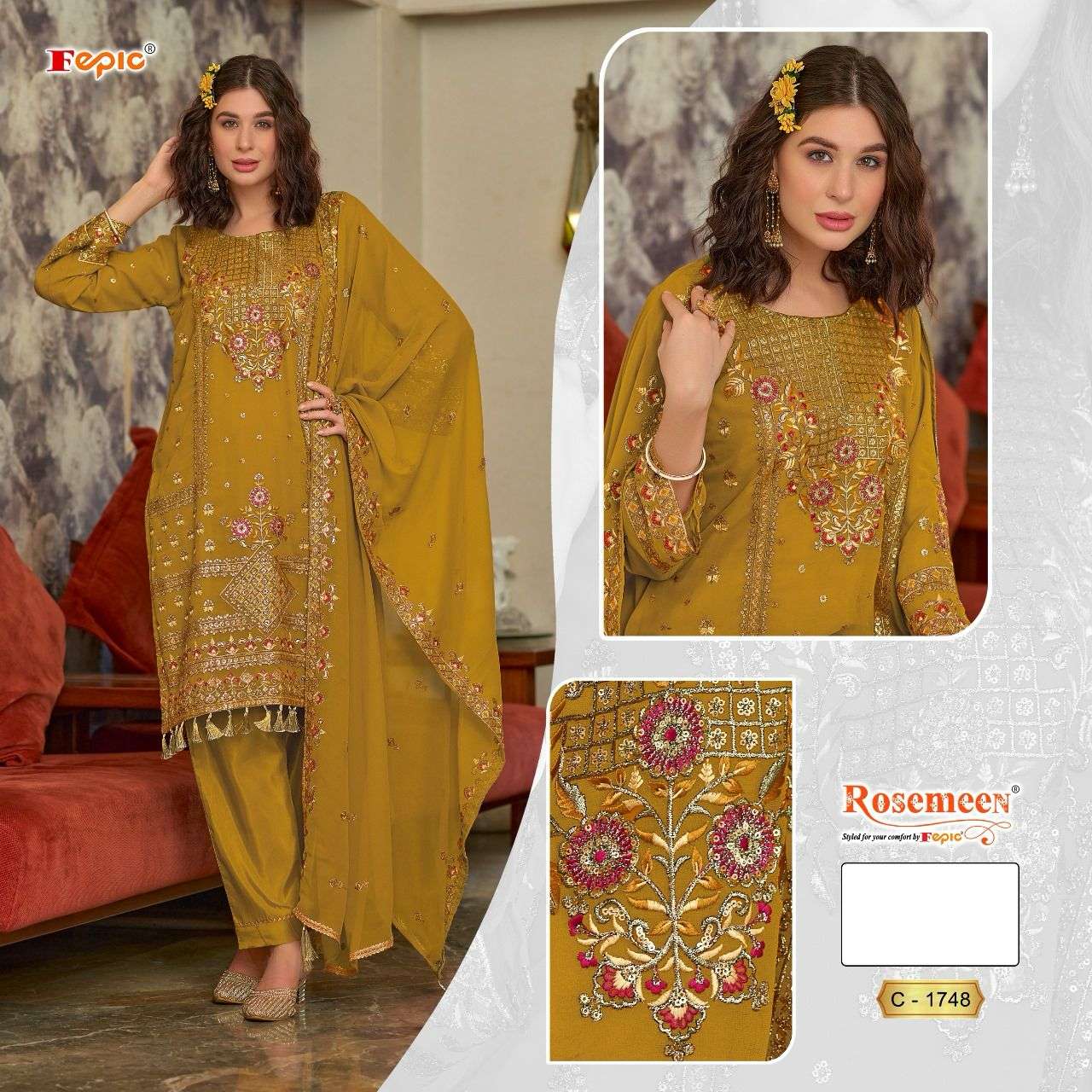 Fepic C 1748 Colors Designer Wedding Dress Pakistani Collection view 2
