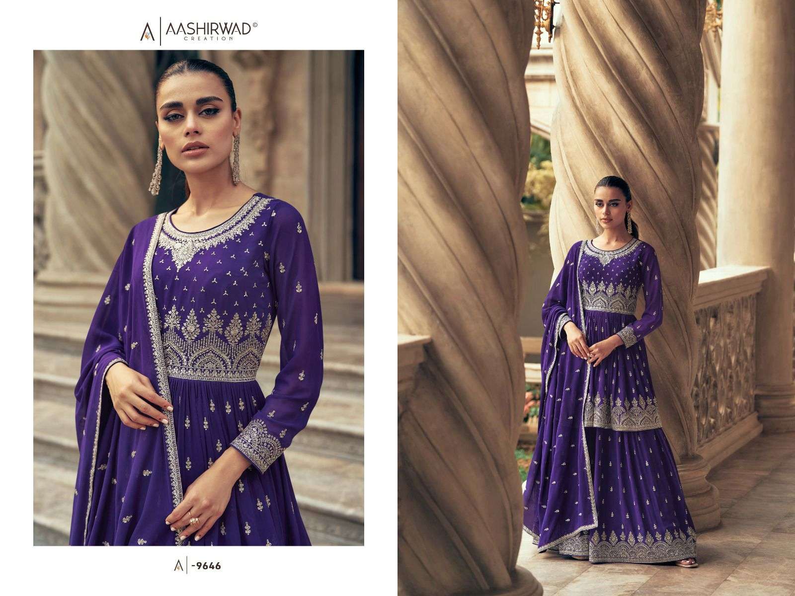 Aashirwad Gulkand Sadaf Wedding Wear Lehenga Style Designer Dress view 11
