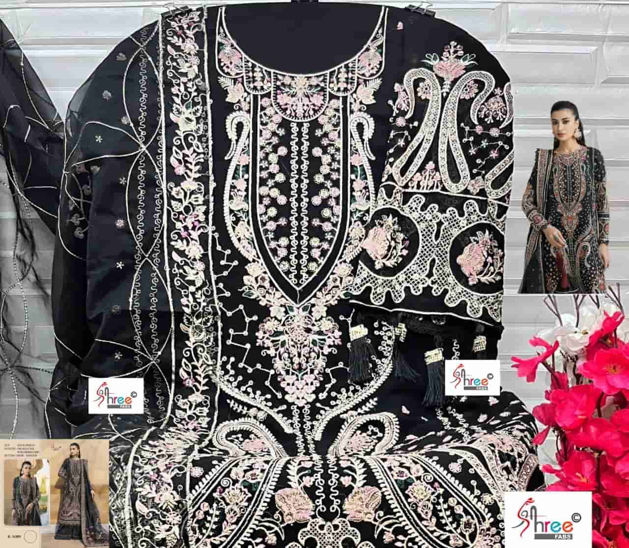 Shre Fabs K 5089 Party Wear Style Designer Organza Suit Exporter view 3