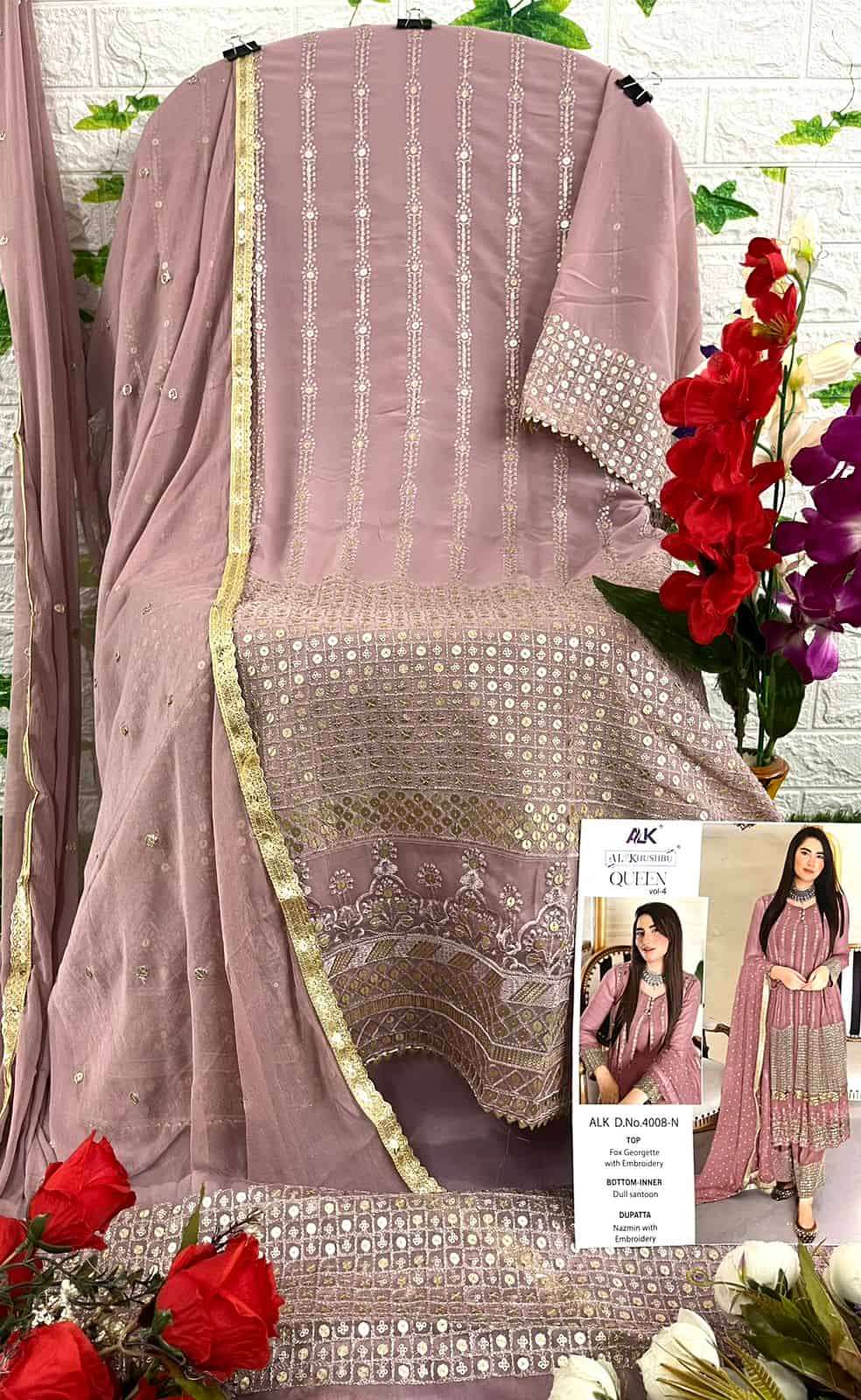 AL Khushbu Queen Vol 4 4008 Colors Pakistani Festive Wear Suit Wholasaler view 6