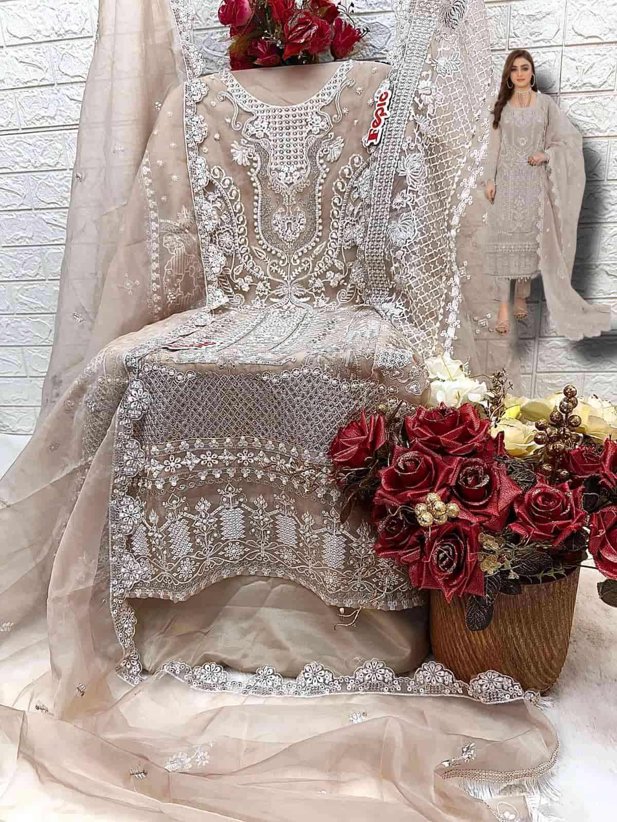Fepic Rosemeen Organza Party Wear Suit view 6