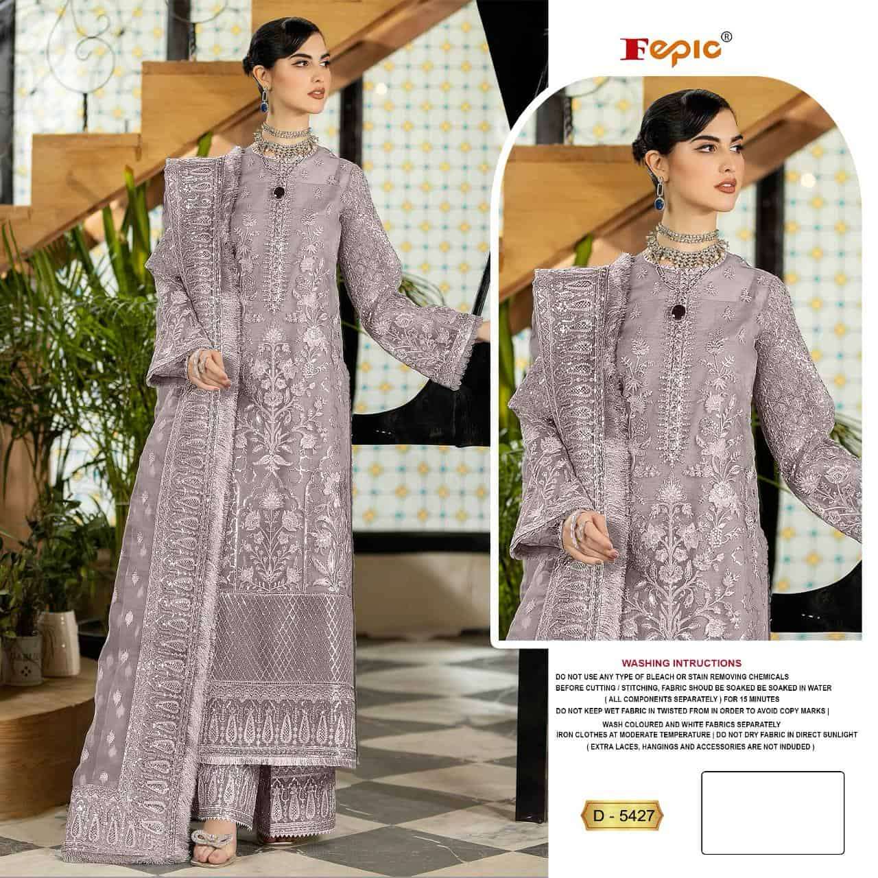 Fepic D 5427 Colors Pakistani Georgette Embroidered Salwar Kameez Wholesalers view 2