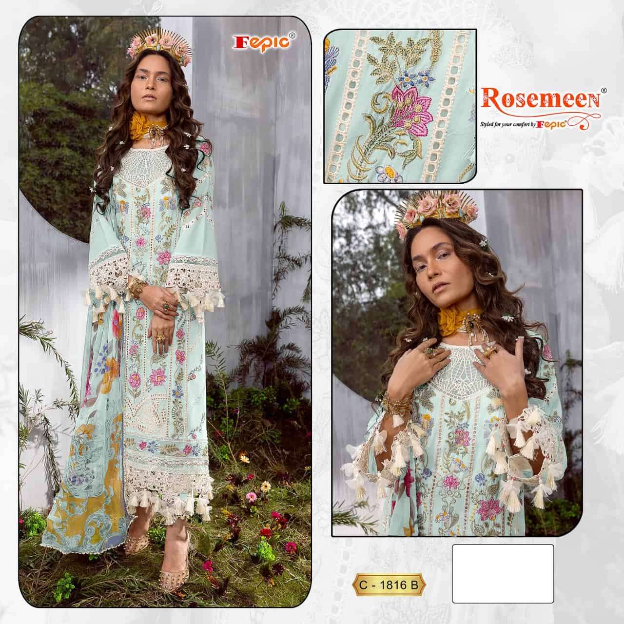 Fepic C 1816 Colors Exclusive Latest Designer Pakistani Cotton Suit Wholesalers view 2