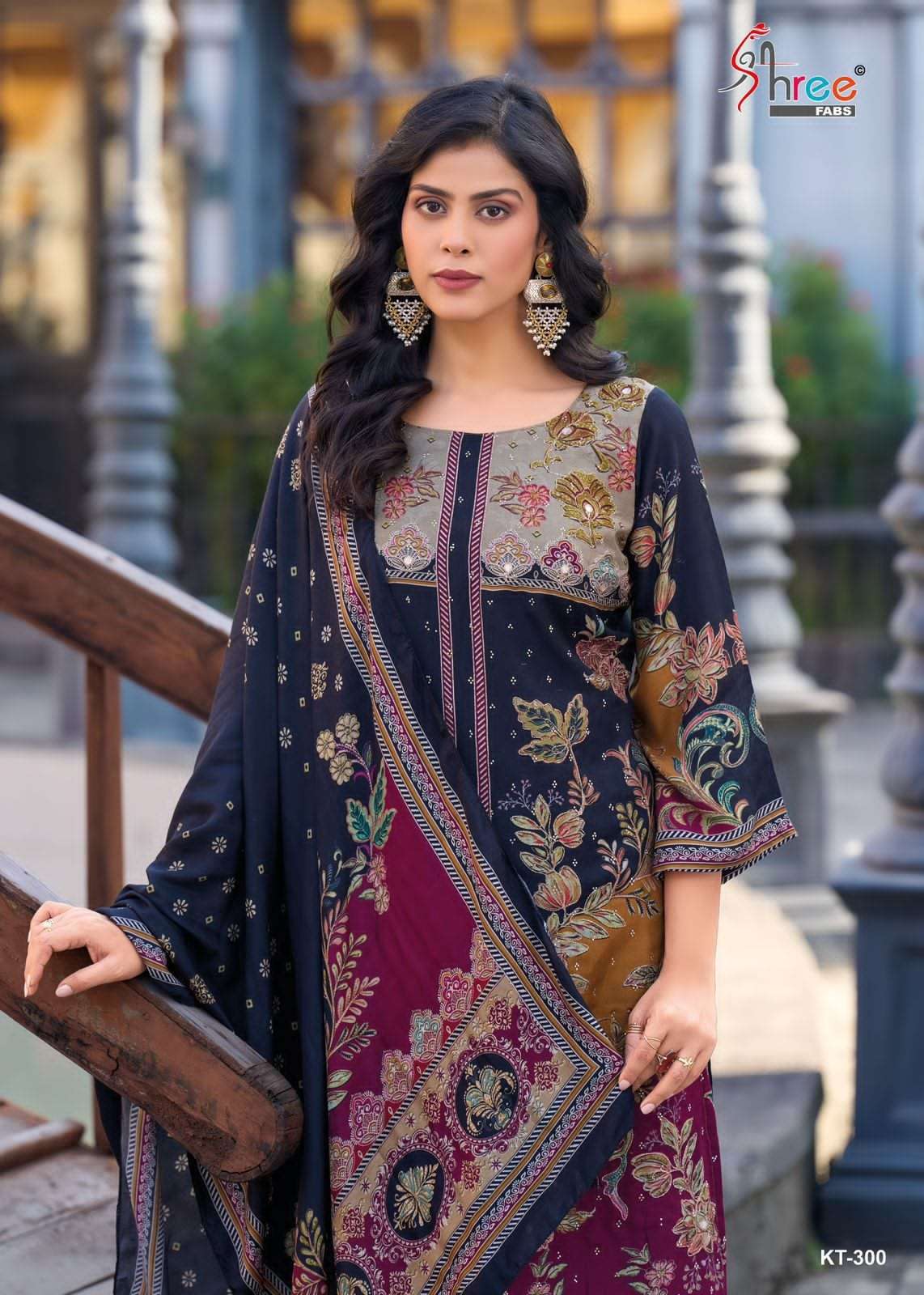 Shree Fabs Kt 300 Digital Printed Pakistani Muslin Latest Suit Collection view 3