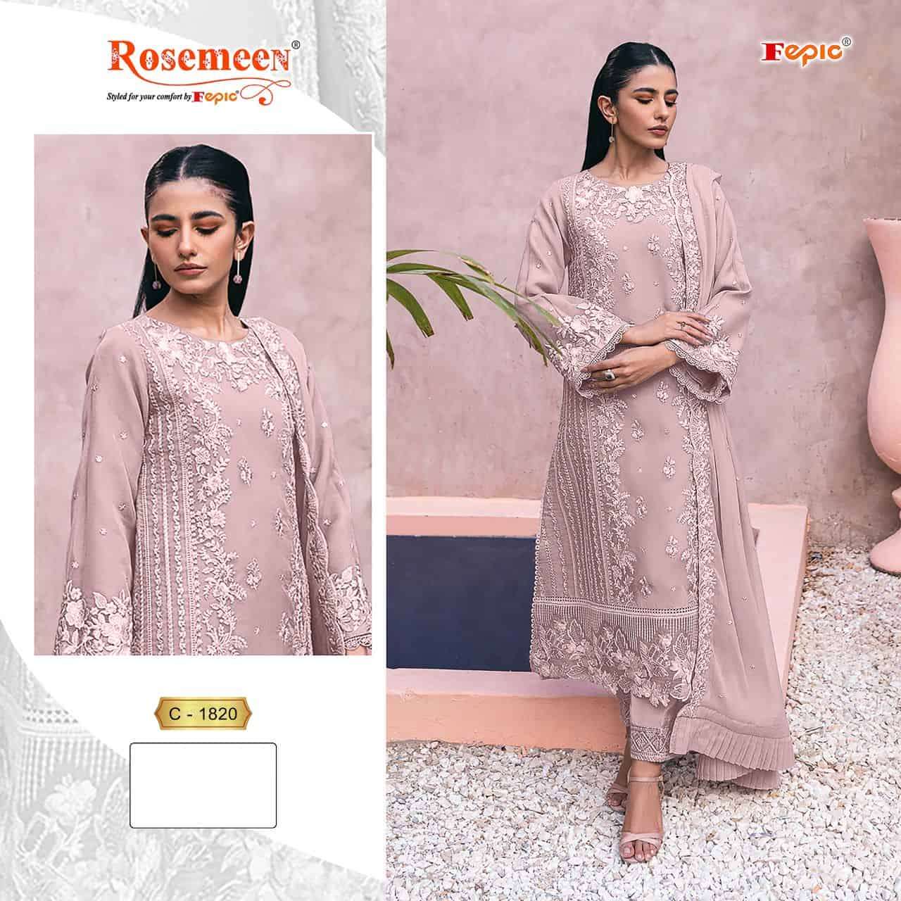 Fepic C 1820 Pakistani Style Designer Embroidered Salwar Suit Exporter