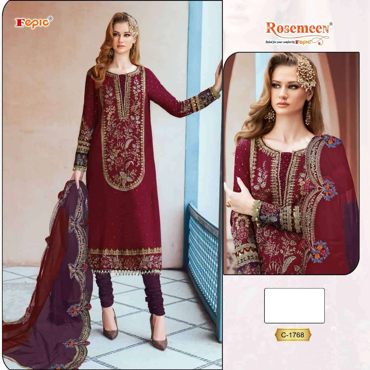 Fepic Rosemeen C-1768 Organza Embroidered Suit view 2