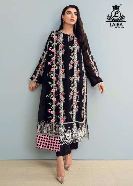 Laiba Designer Georgette Embroidered Suit view 3