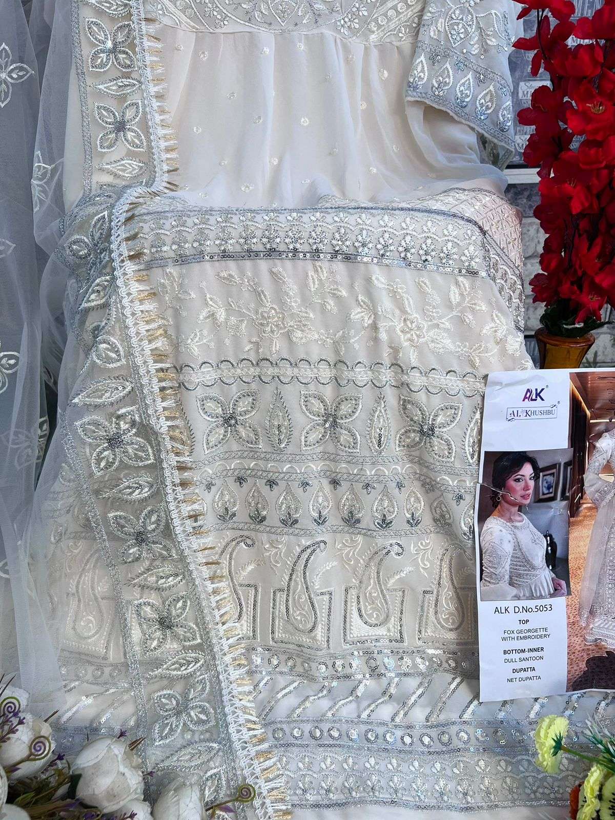 Al Khushbu 5053 Party Wear Style Designer Georgette Heavy Embroidered Suit Ensemble view 3