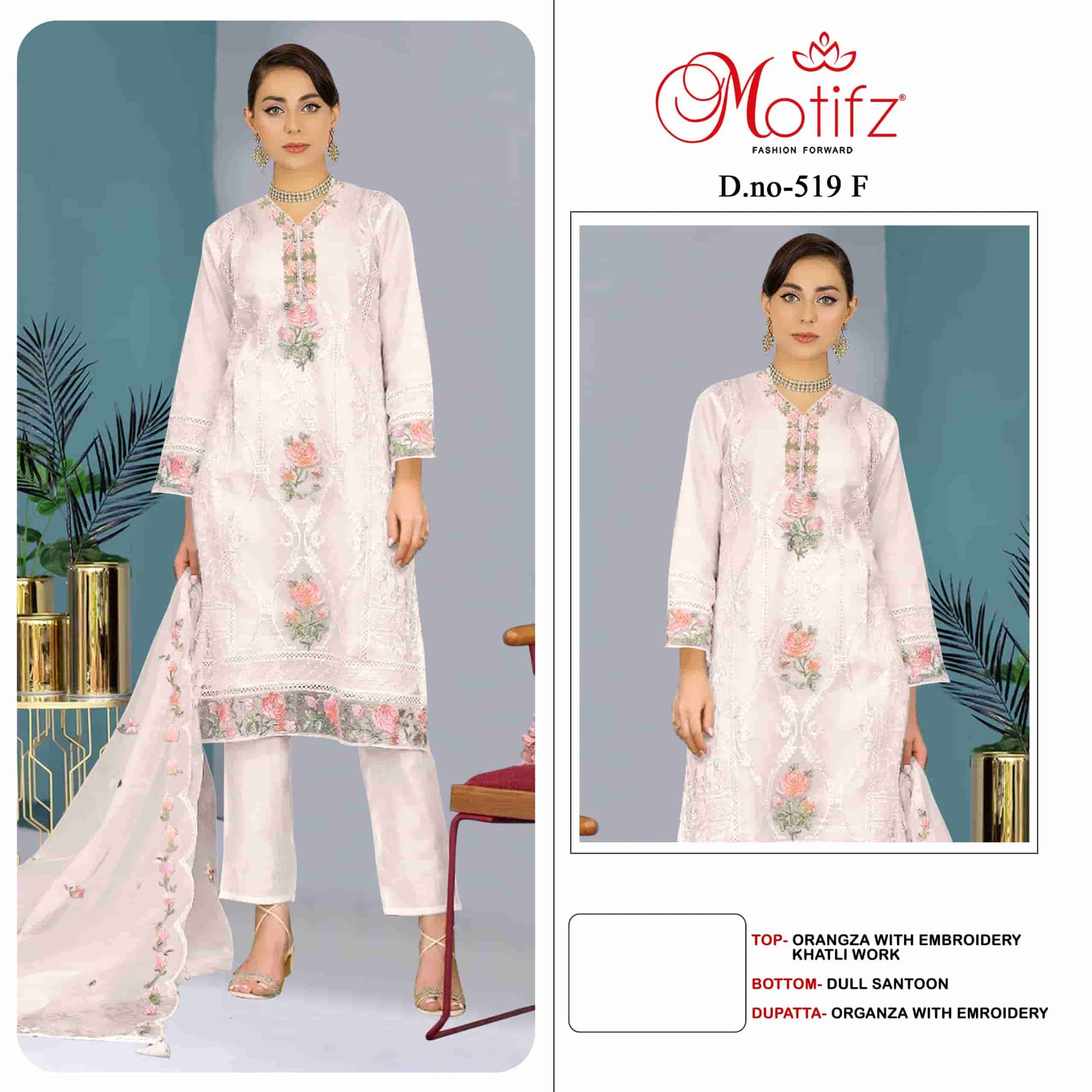 Motifz 519 F Organza Pakistani Designer Suit