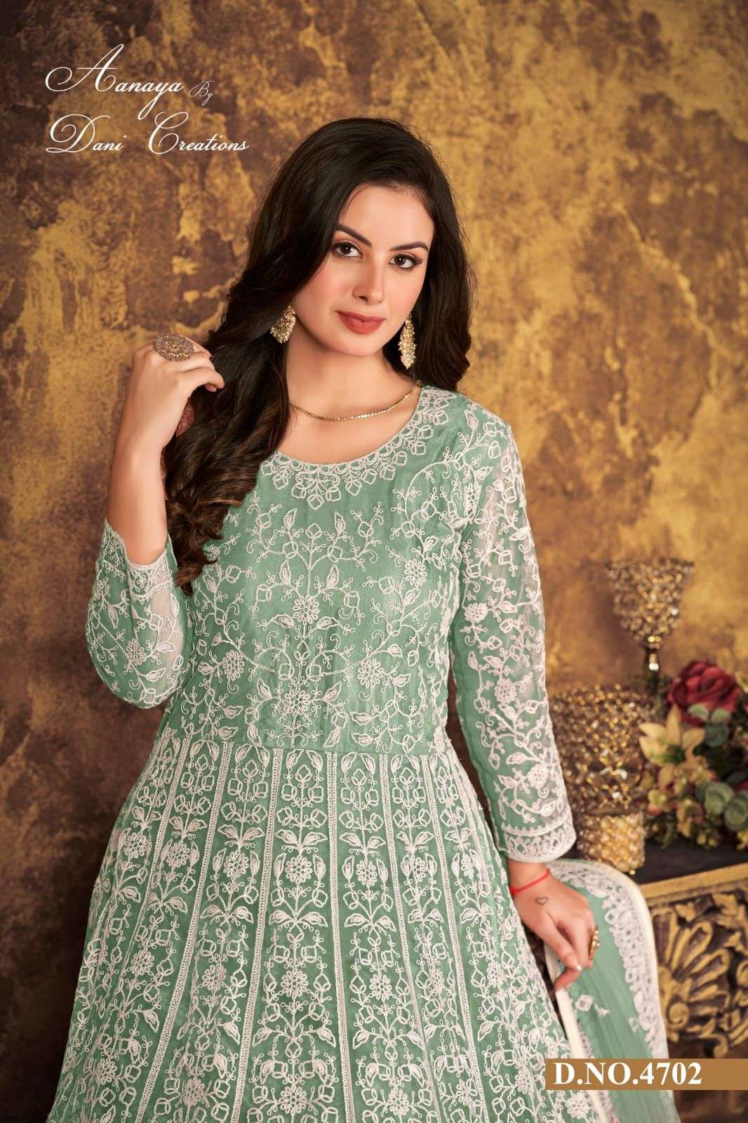 Aanaya Vol 147 Designer Party Wear Net Anarkali Gown view 8