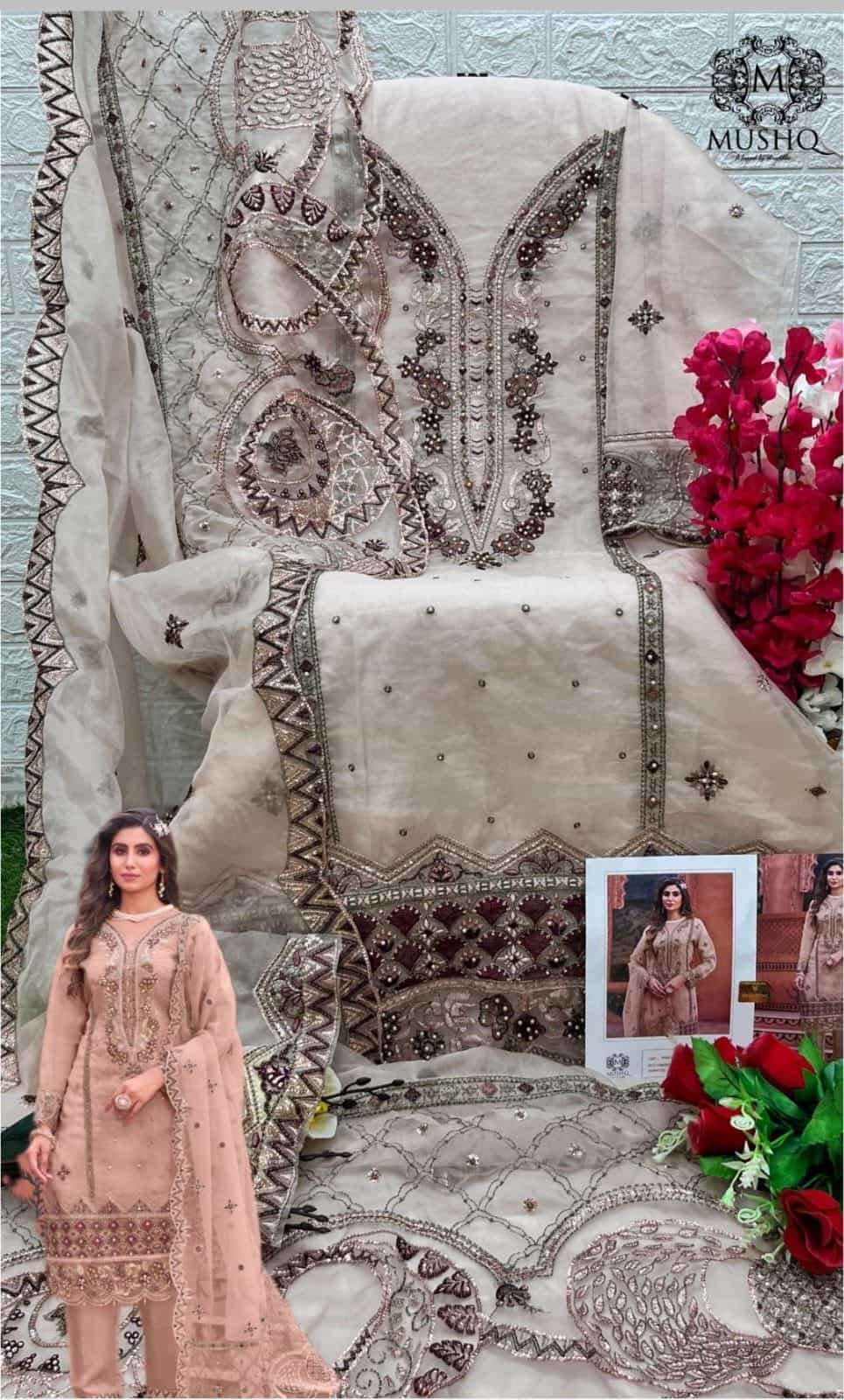 Mushq M 286 Colors Festive Wear Style Designer Pakistani Salwar Suit Wholesalers view 5
