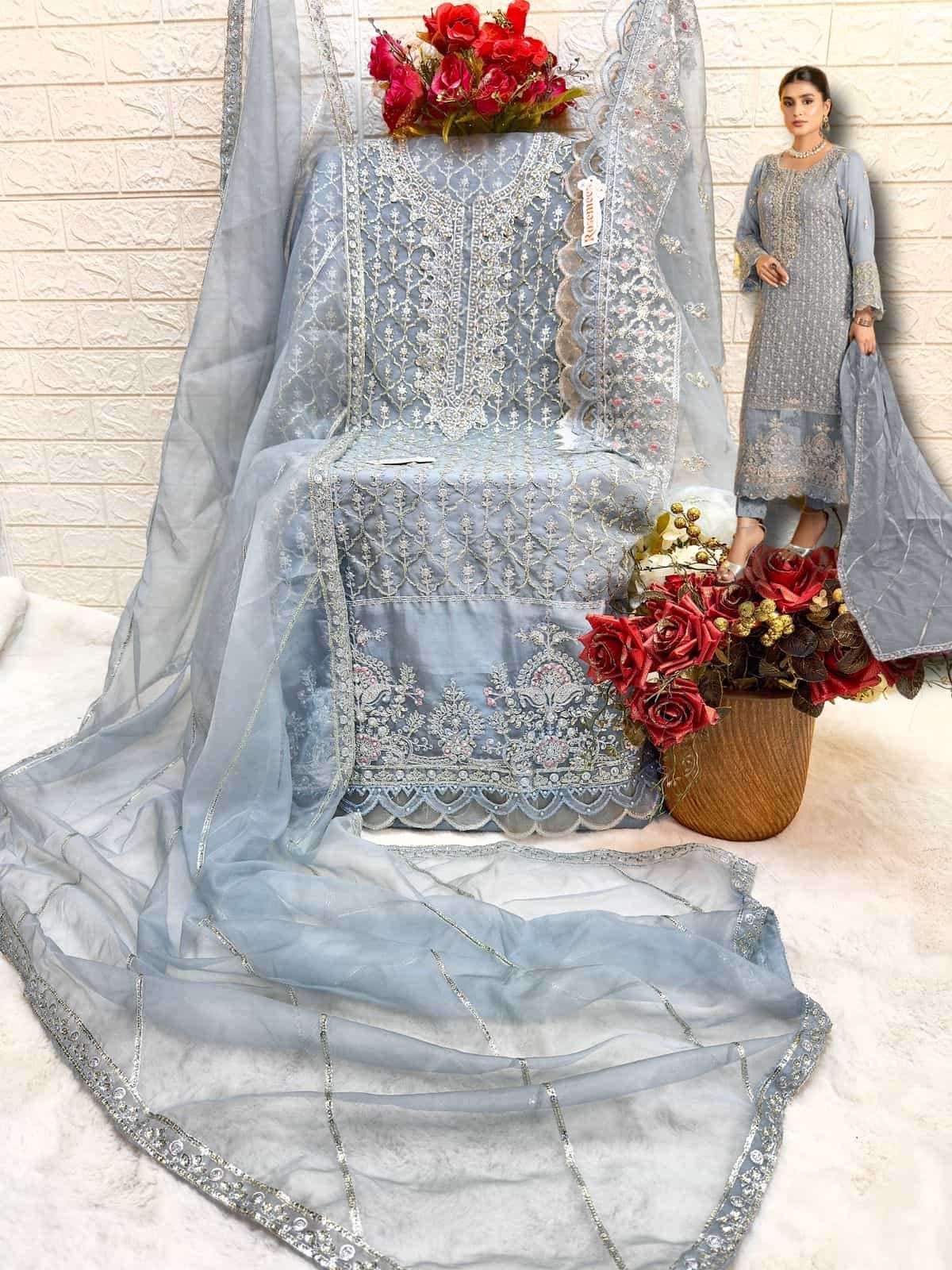 Fepic Rosemeen Organza Designer Party Wear Suit view 8