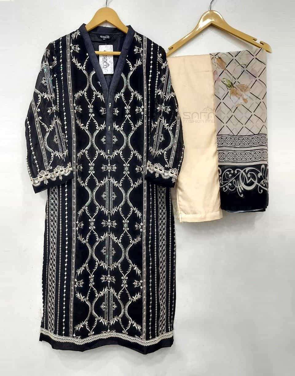 Safa Fashion Fab 1142 Pakistani Stylish Kurti Bottom Dupatta Collection view 3
