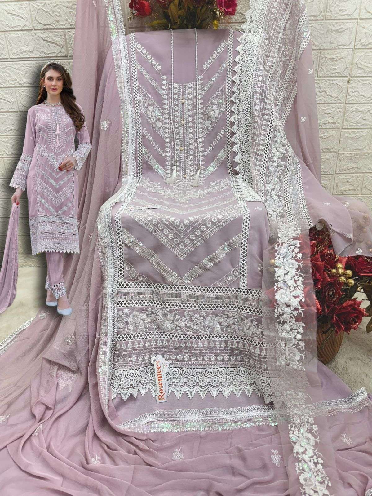 Fepic C 1801 Colors Fancy Embroidered Georgette Pakistani Suit view 2