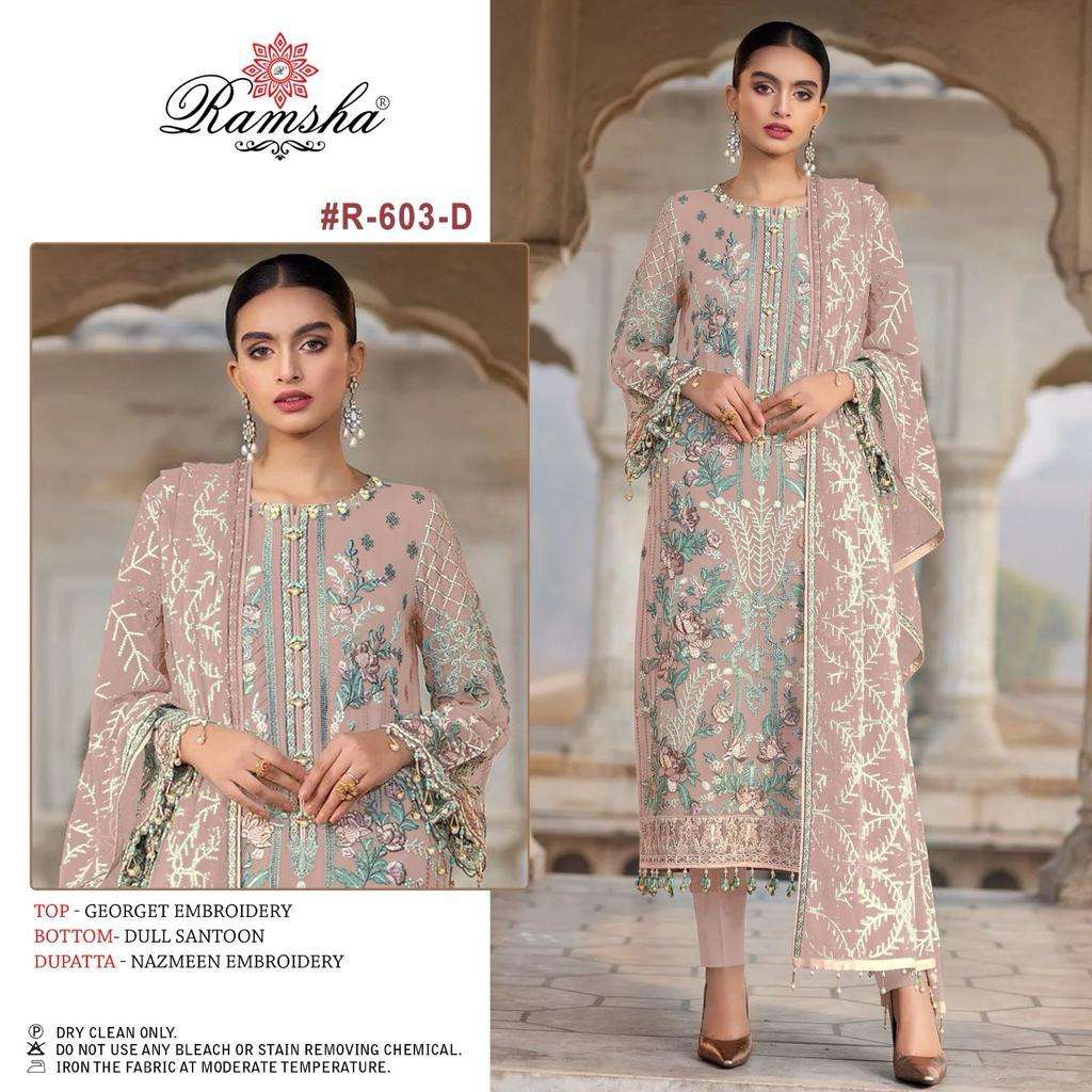 Ramsha R-603 D Designer Pakistani Suit