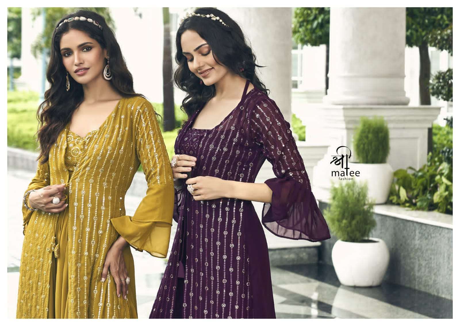 Shreematee Nuqat Partywear Shurg Style Designer 3 Piece New Arrivals view 6