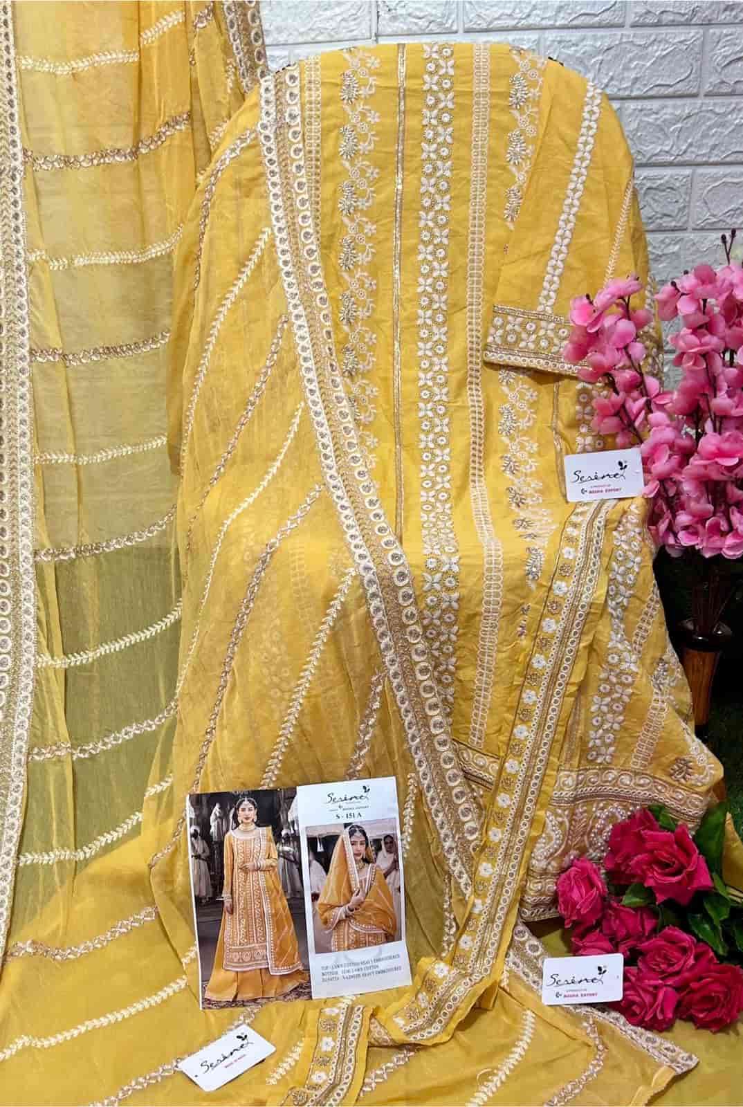 Serine S 151 Colors Pakistani Party Wear Style Designer Suit Wholasaler view 8