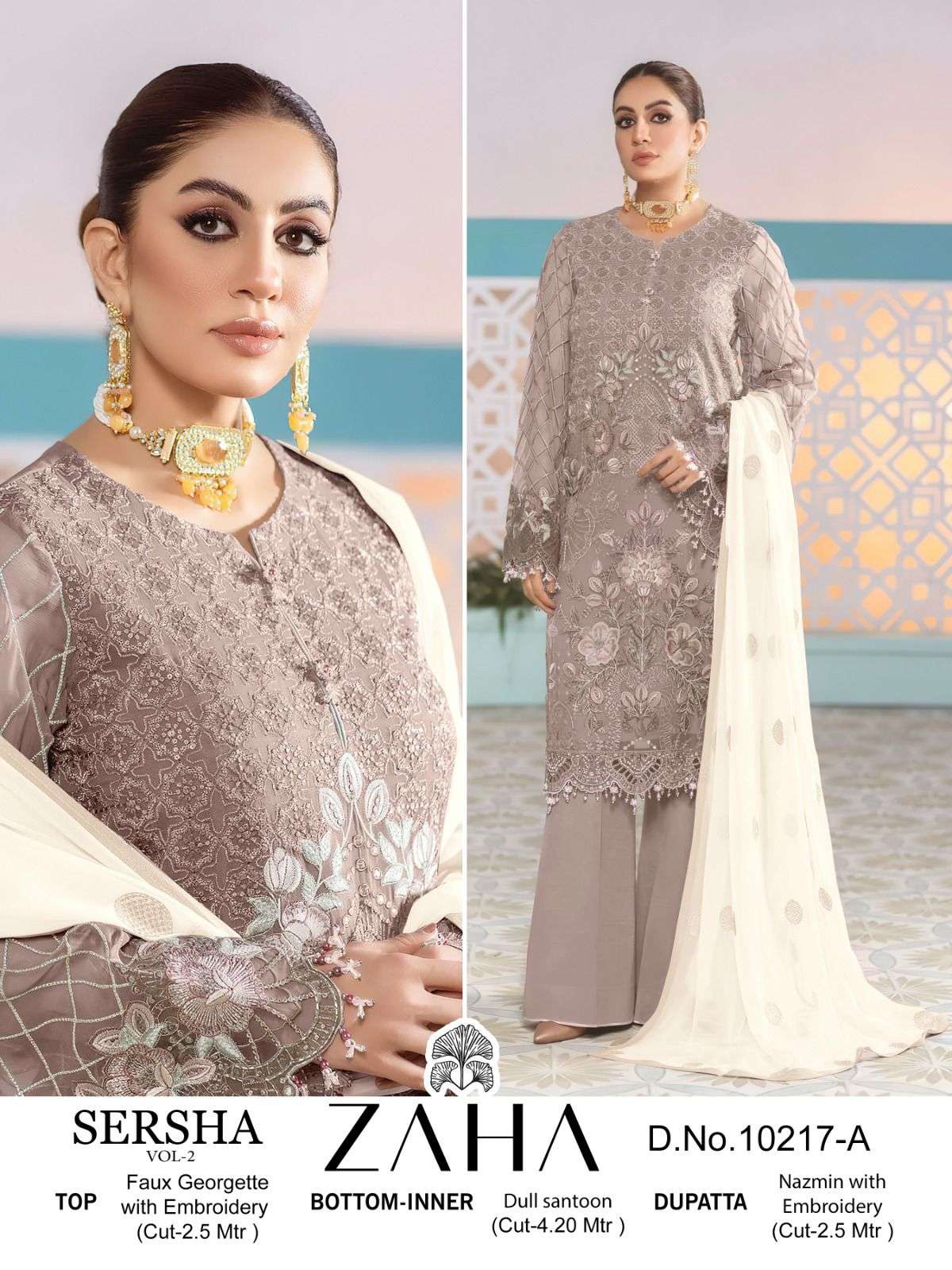 Zaha Sersha Vol 2 Fancy Pakistani Suit view 2