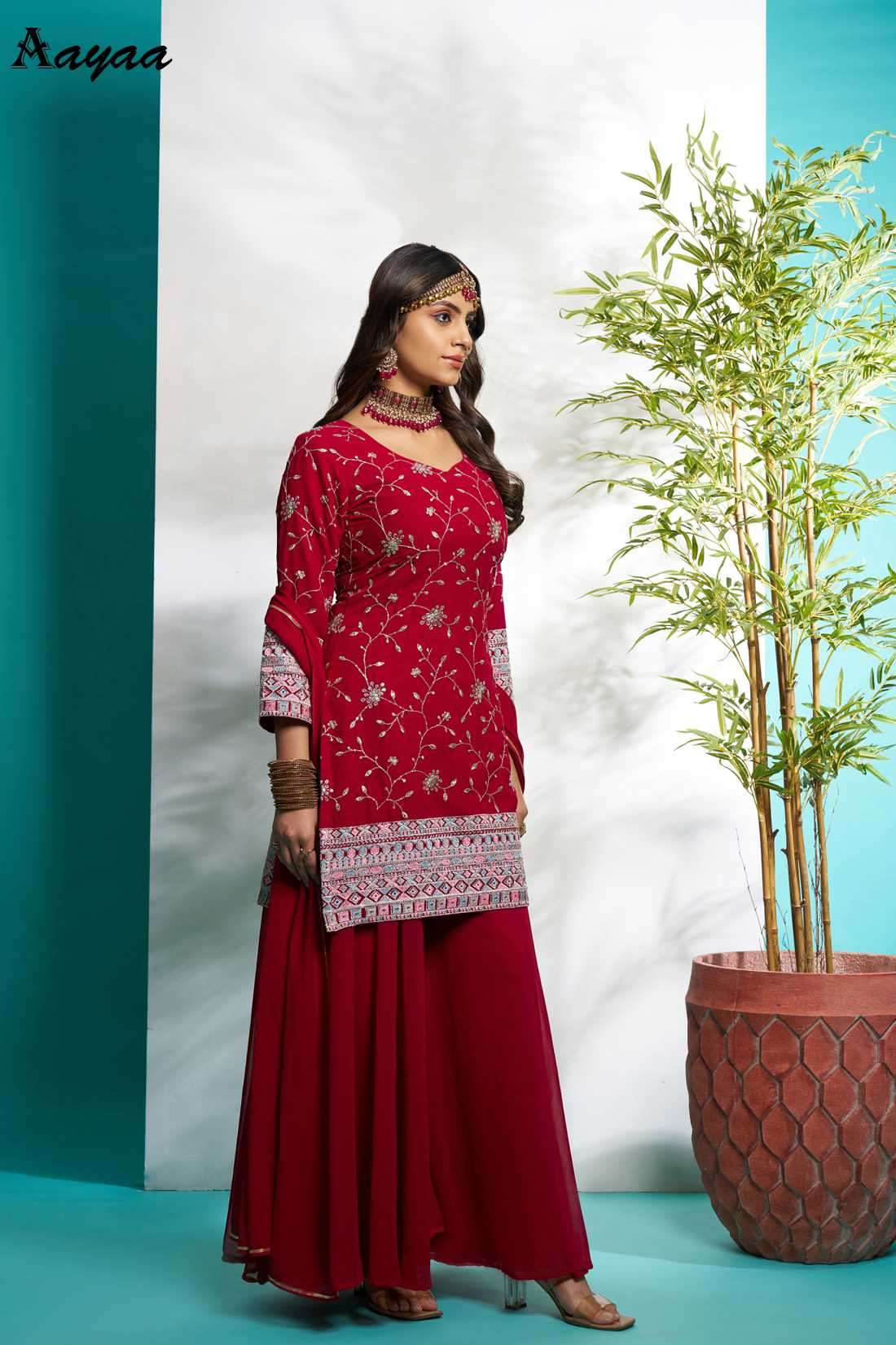 Aayaa Vol-21 Faux Georgette Readymade Salwar Suit view 3