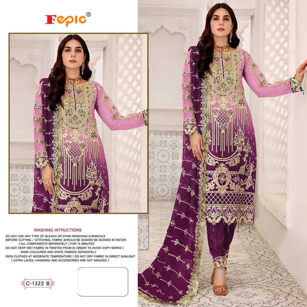 Fepic Rosemeen C 1322 Colors Pakistani New Designs Party Wear Suit Wholesalers view 3