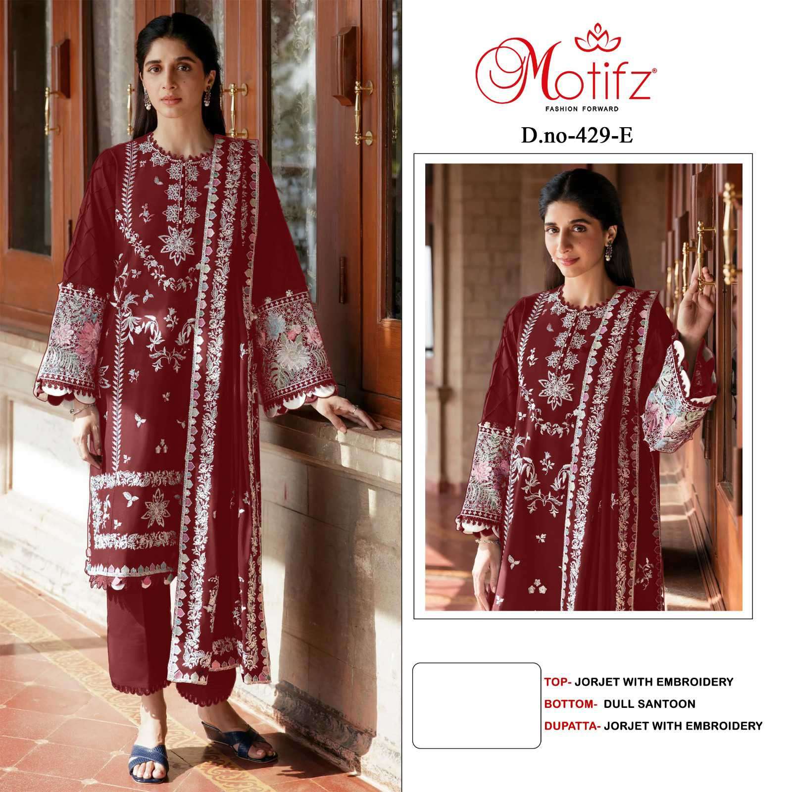 Motifz 429 Colors Fancy Georgette Pakistani Salwar Kameez view 4