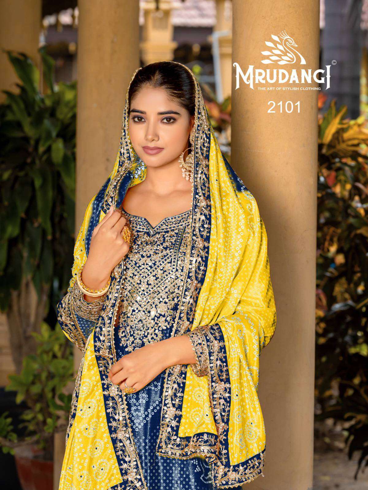 Mrudangi Ishani 2097 To 2101 Festive Waer Palazzo Suit view 8
