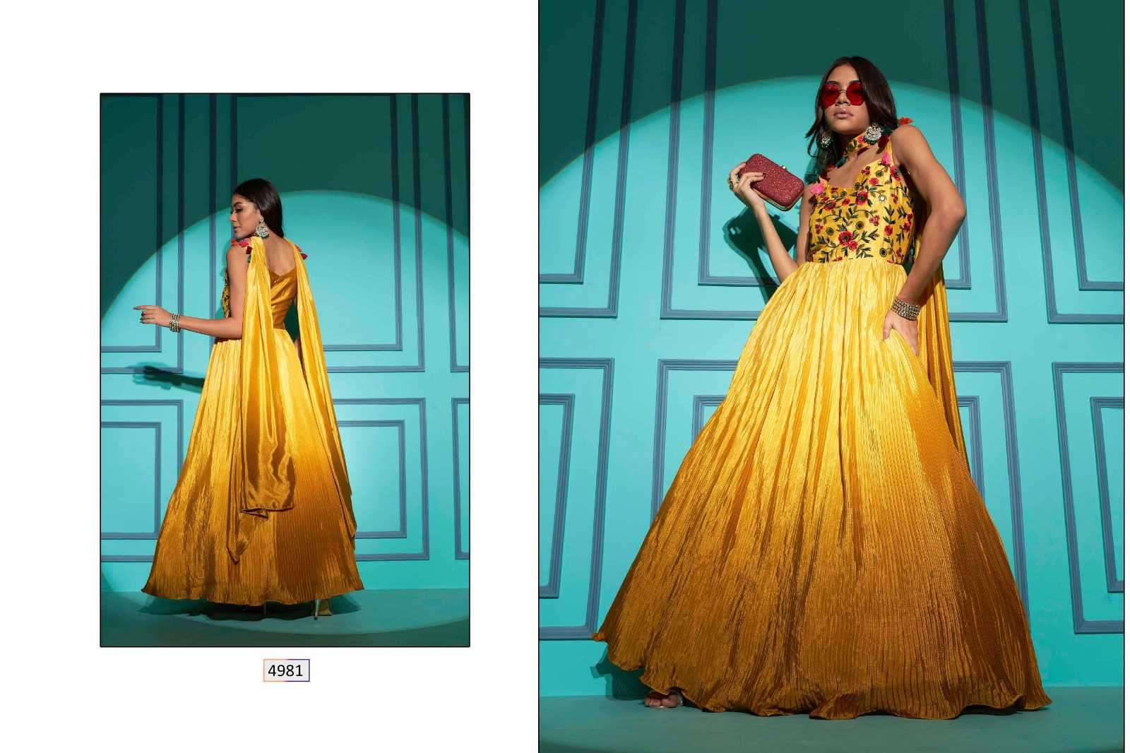 Shubhkala Flory Vol 42 Designer Weeding Wear Gown New Collection view 9