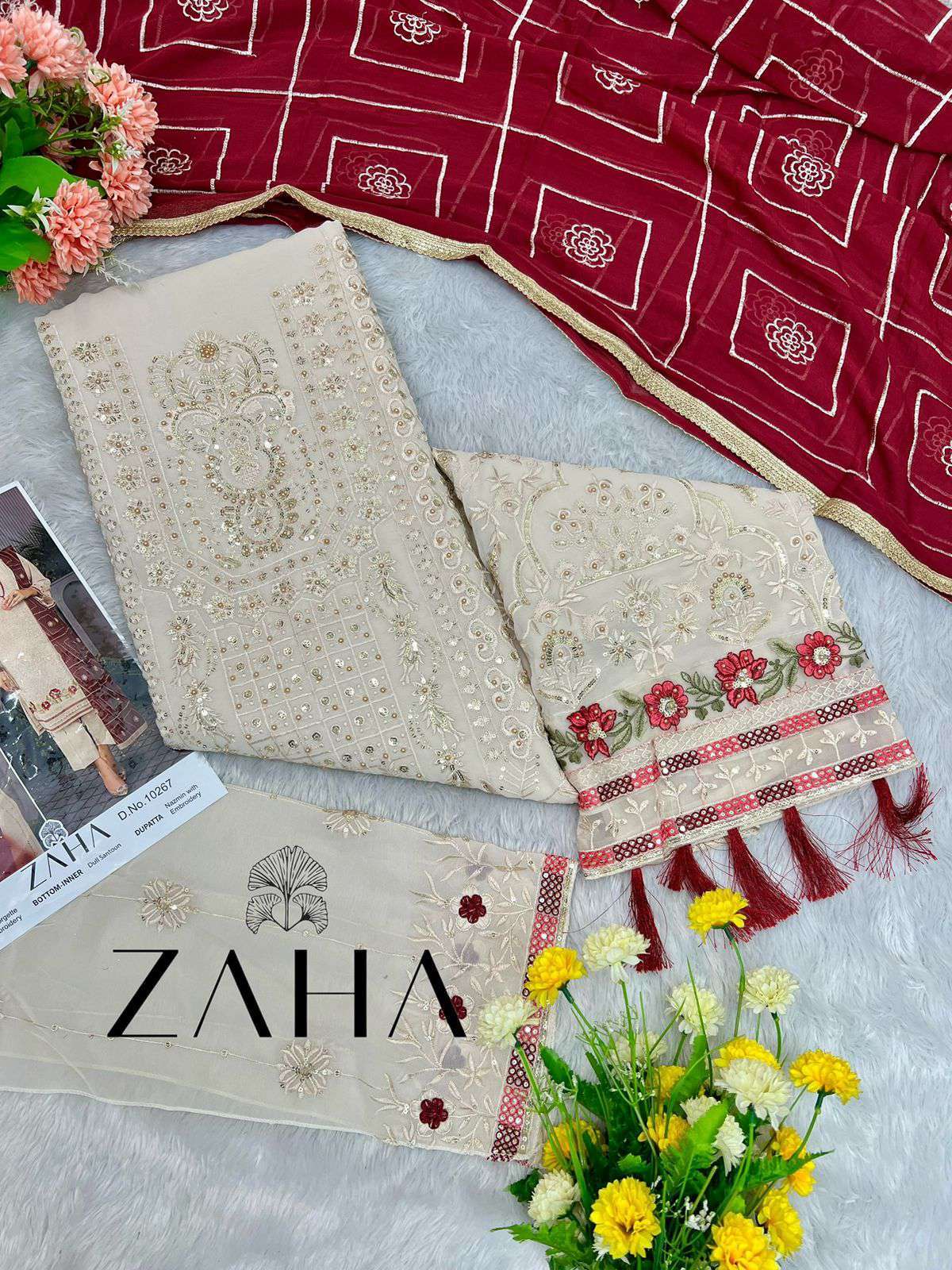 Zaha Mylene Vol 1 10267 To 10269 Designer Pakistani Georgette Suit view 7