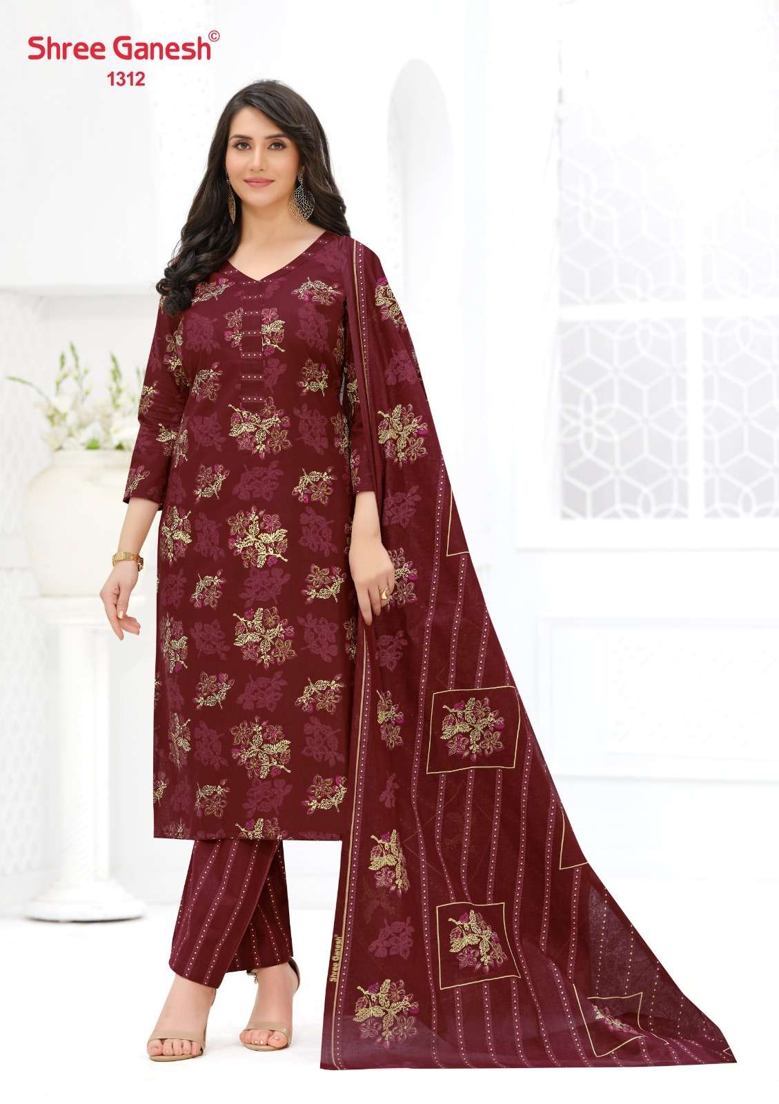 Shree Ganesh Samaiyra Ajrak Vol 3 Premium Wear Cotton Dress Material view 12