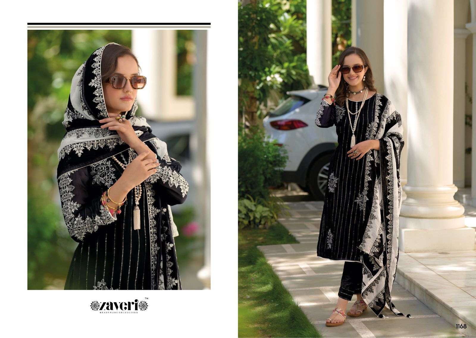 Zaveri Noor Fancy Organza Stylish Kurti Bottom Dupatta Set New Arrivals view 6