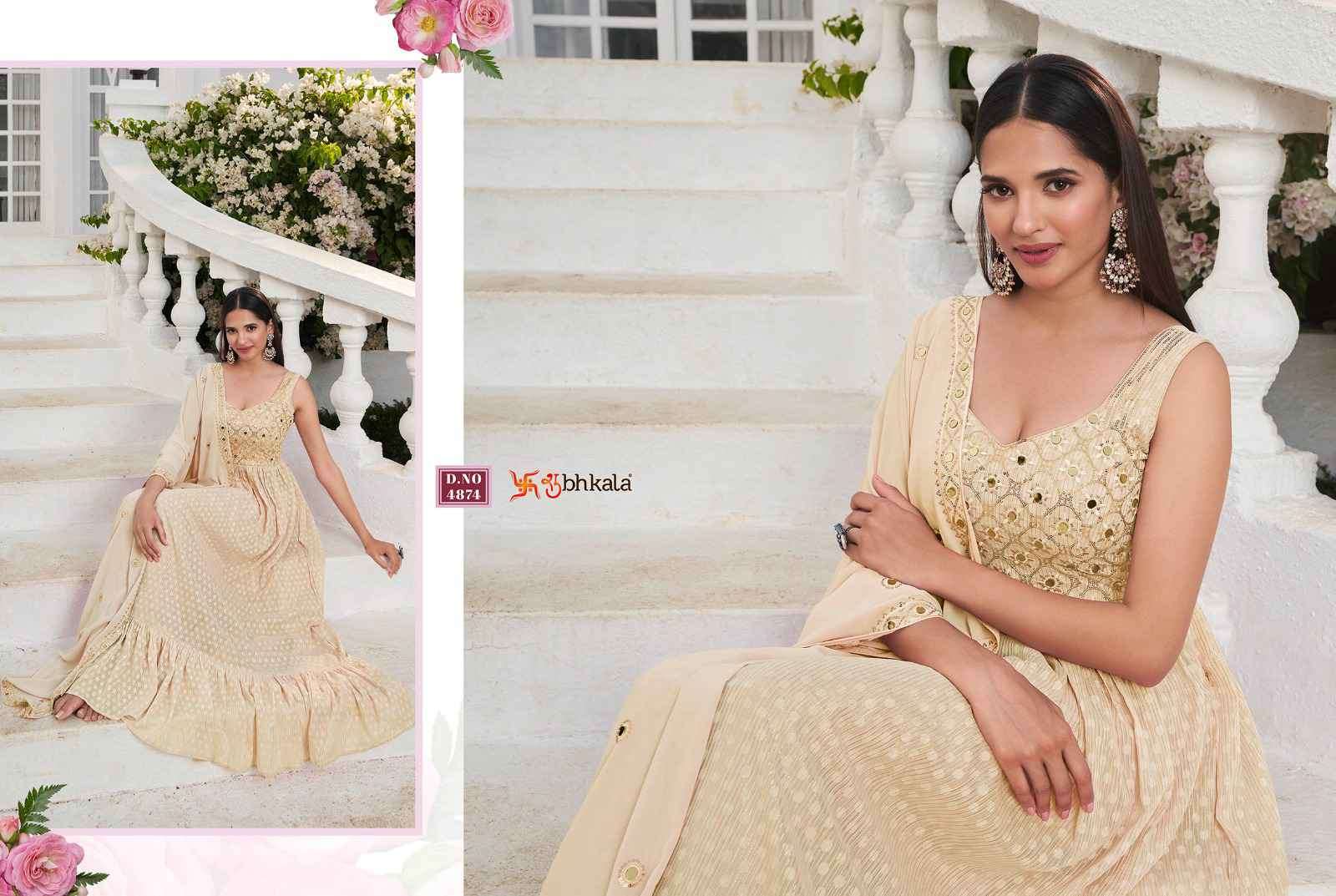 Shubhkala Flory Vol 31 Latest Frill Designs Festive Wear Dess Collection New Arrivals view 9