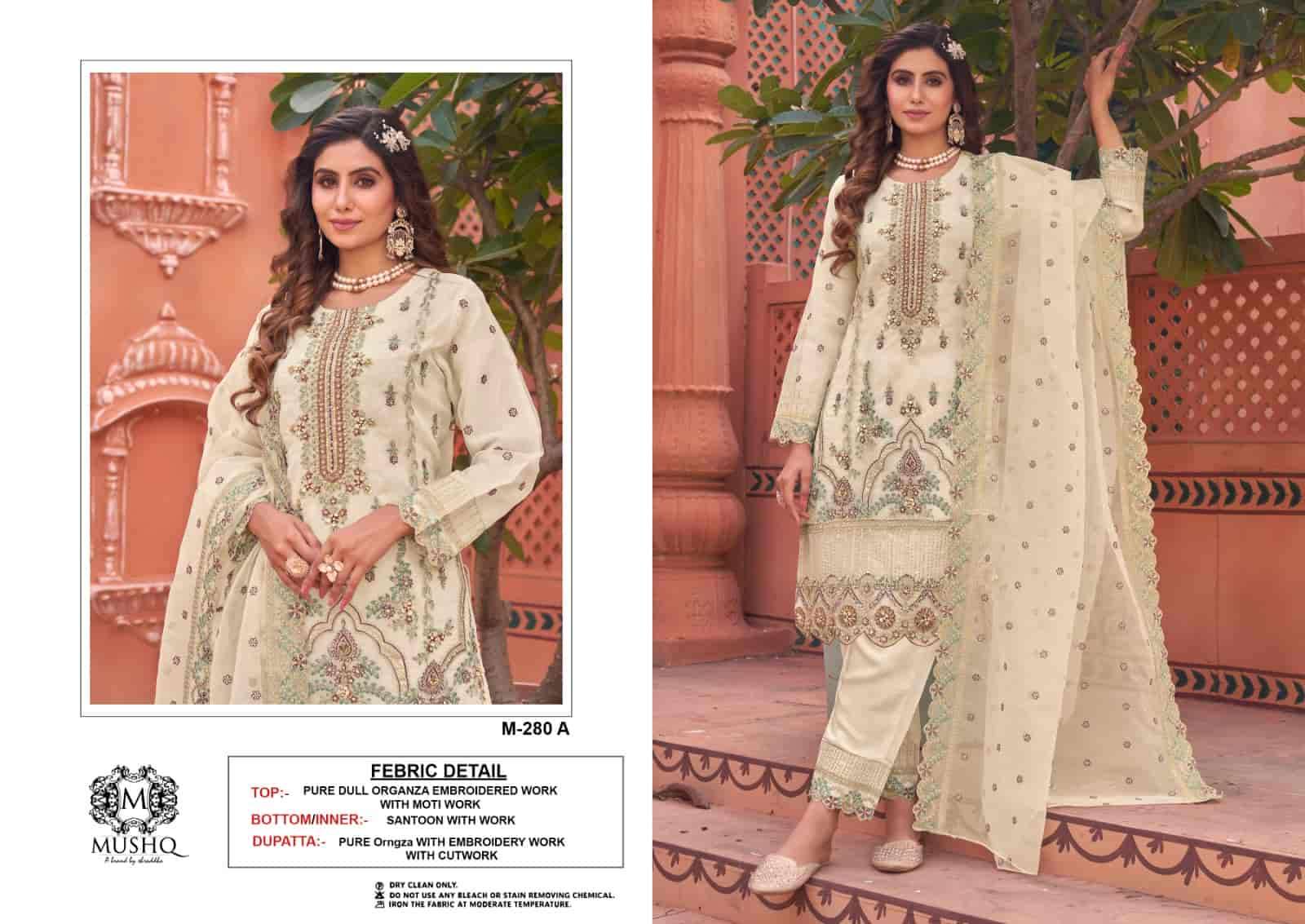 Mushq M 280 Colors Pakistani New Designer Style Festive Wear Suit Wholesalers