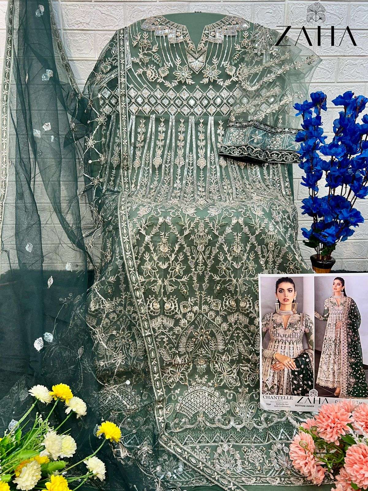 Zaha Chantelle Vol 4 Designer Pakistani Suit view 5