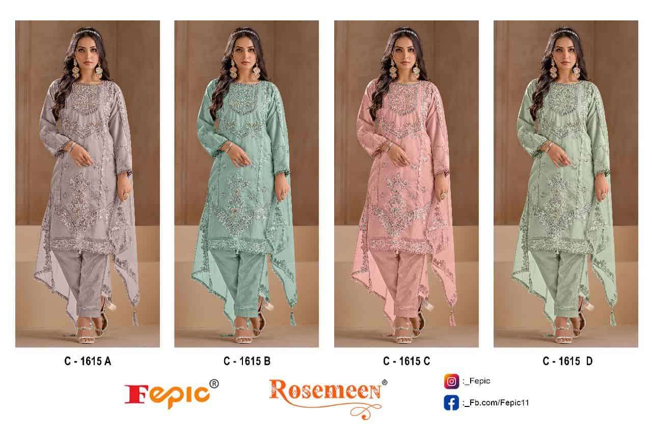 Fepic C 1615 Colors Festive Wear Style Latest Designer Pakistani Suit Exporters view 4