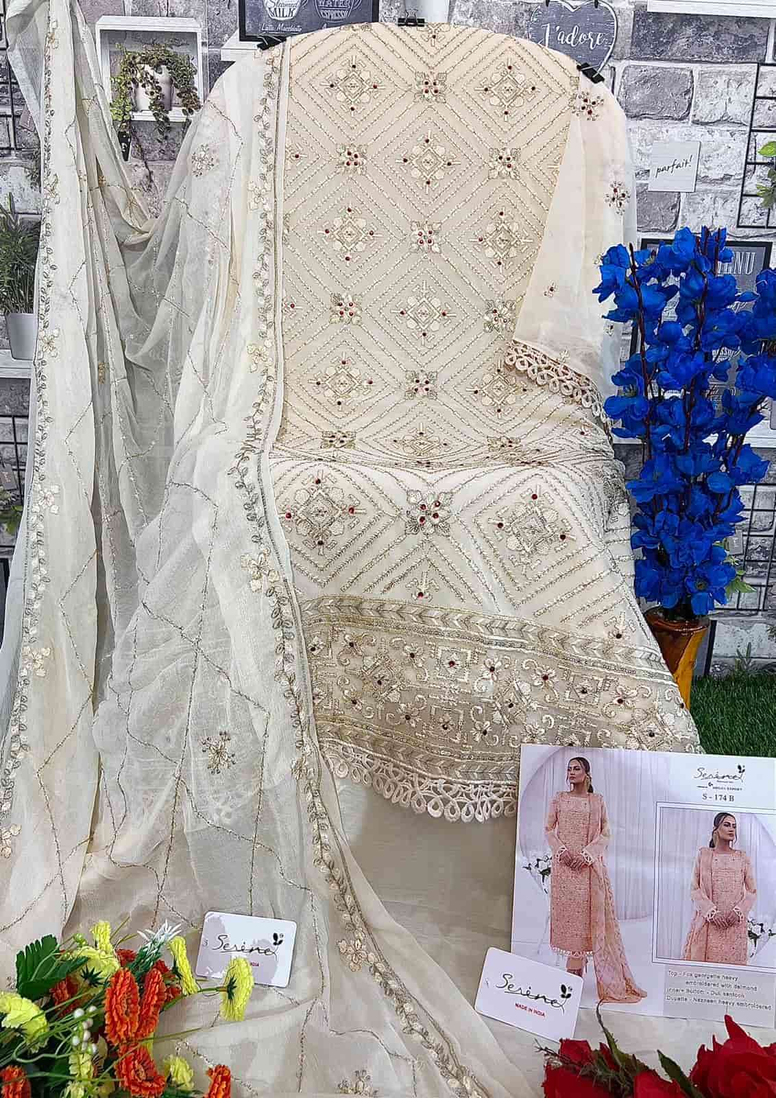 Serine S-174 Embroidered Pakistani Salwar Suit view 8
